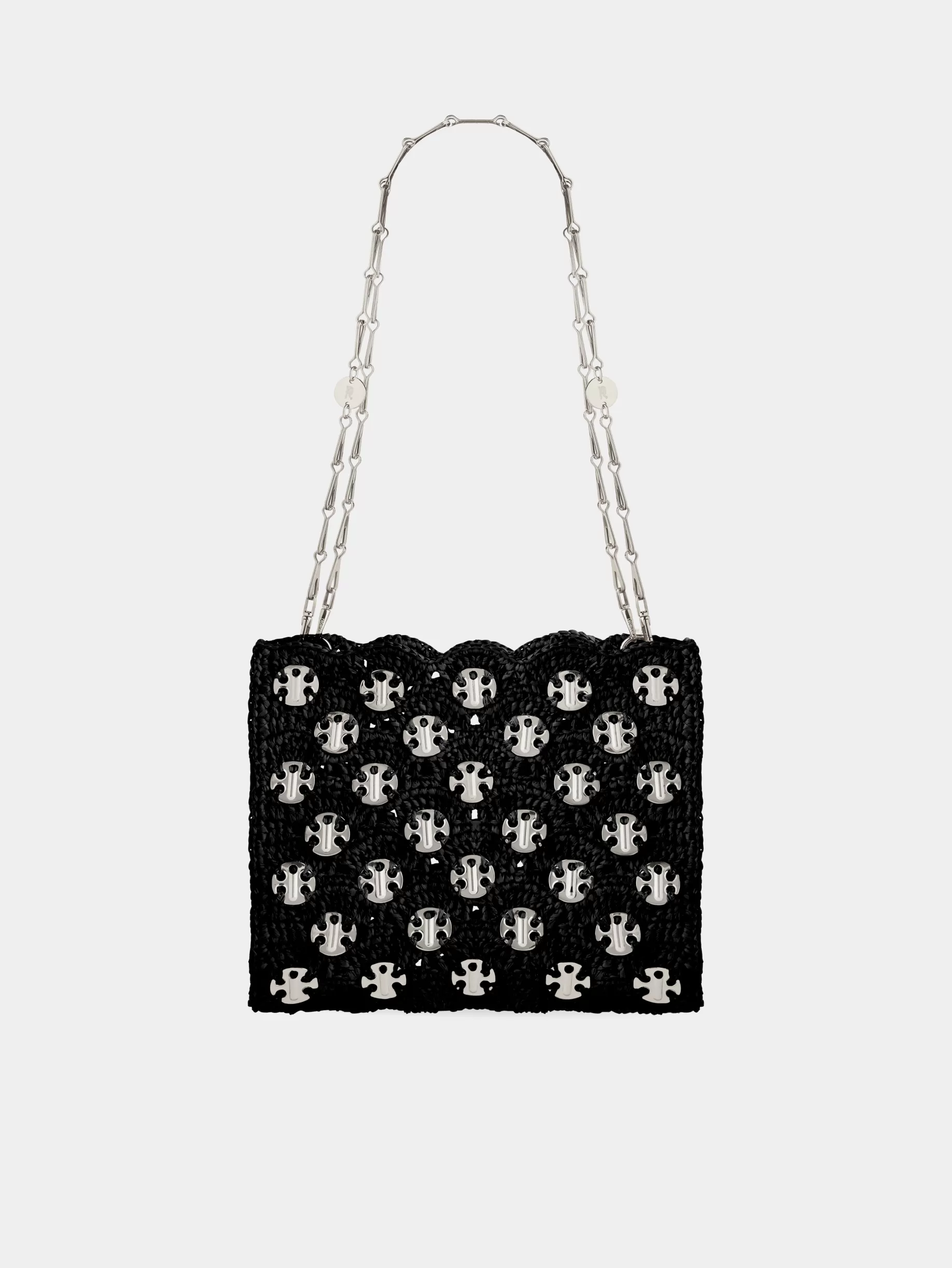 Rabanne 1969 BLACK BAG IN RAFFIA