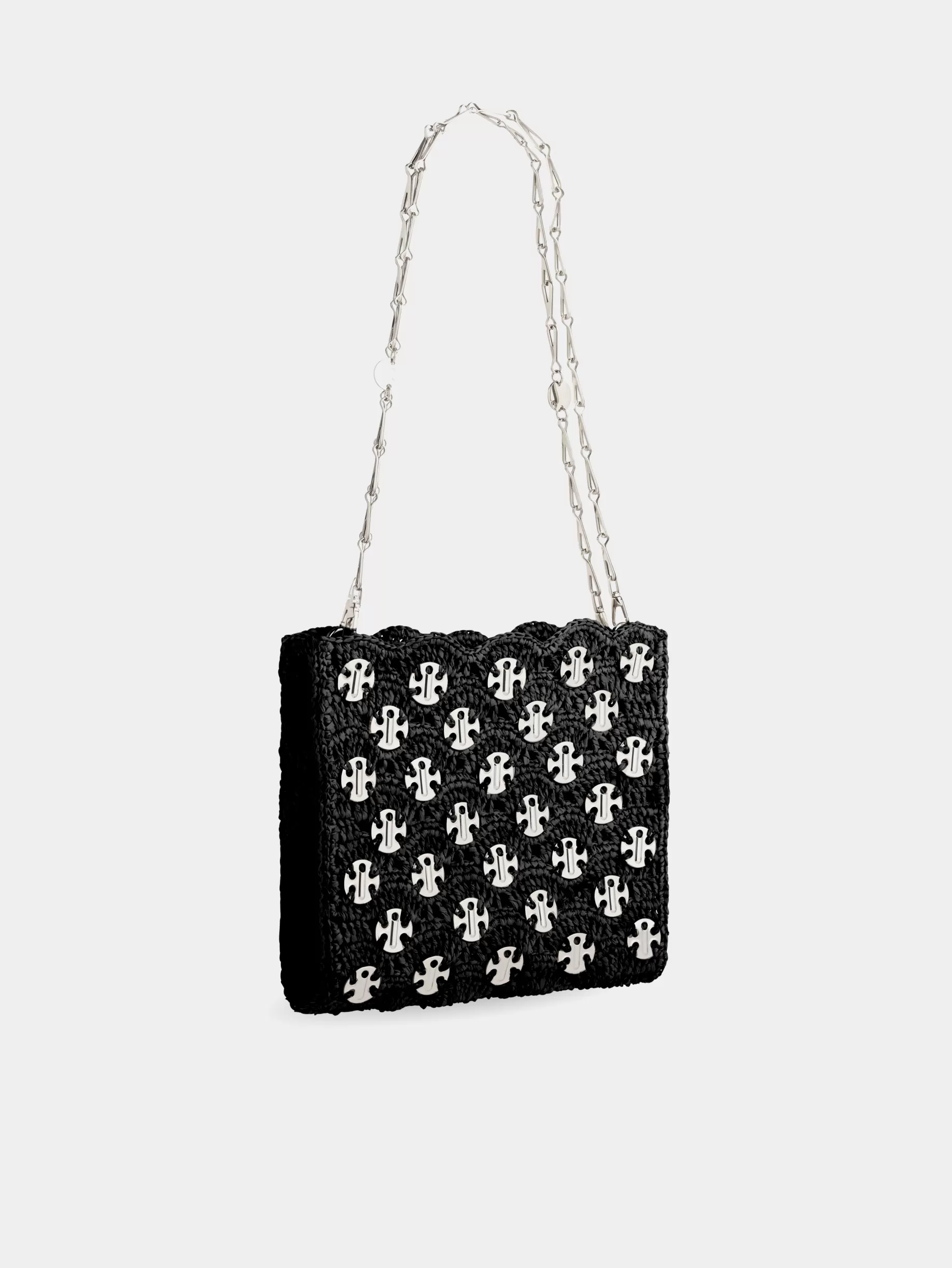 Rabanne 1969 BLACK BAG IN RAFFIA