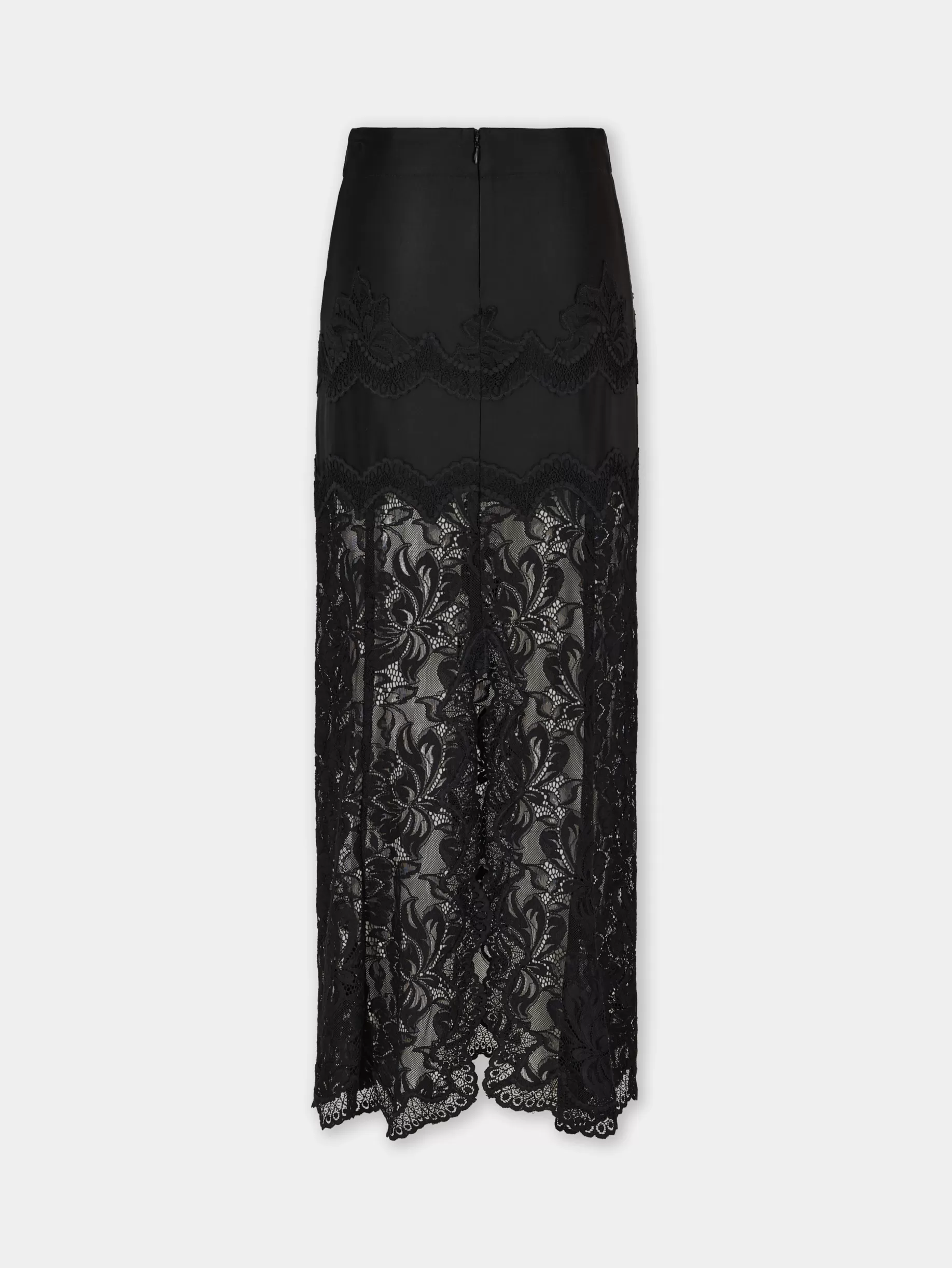 Rabanne BLACK LONG SKIRT IN LACE