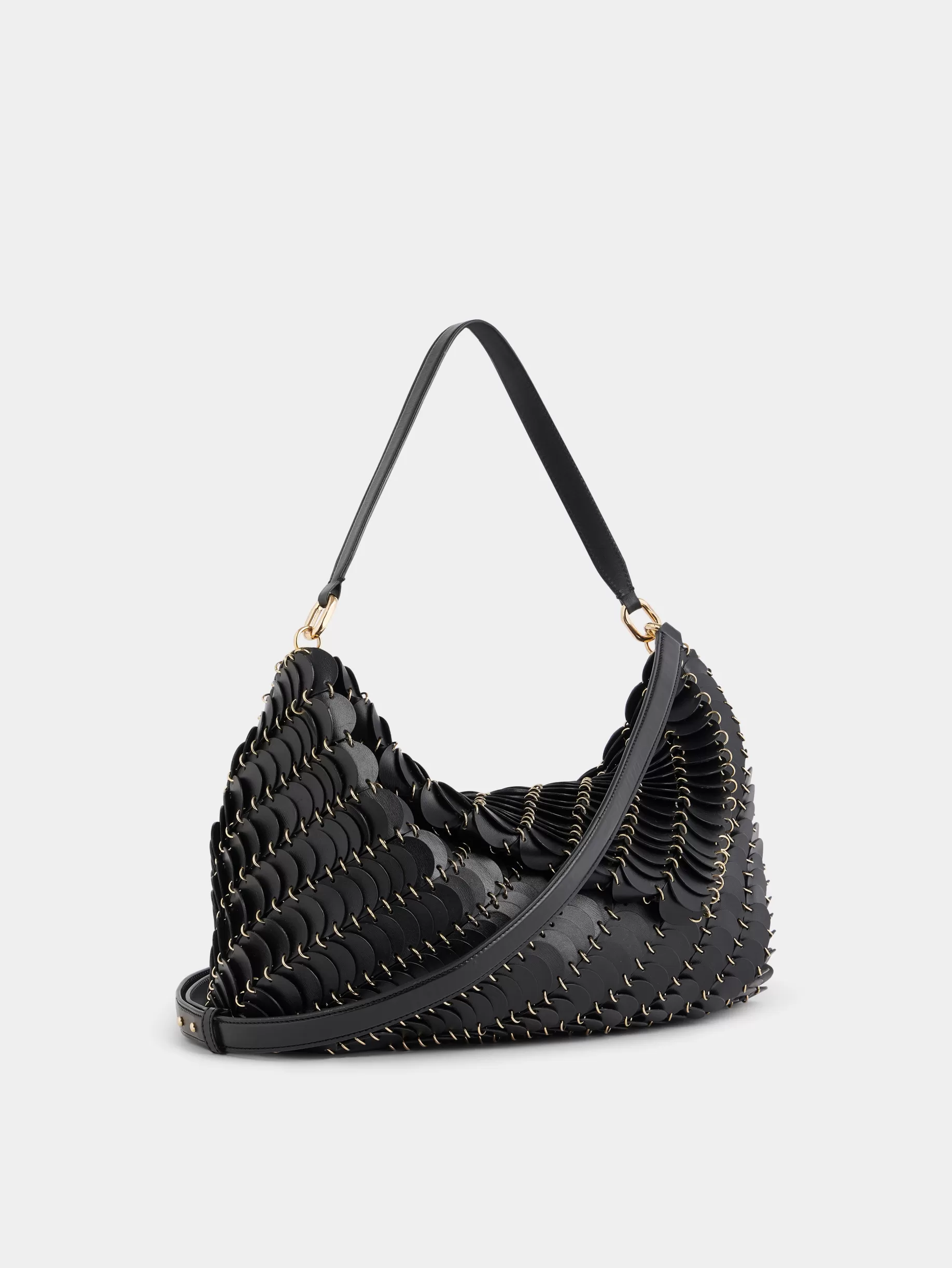 Rabanne black PACO BAG IN LEATHER