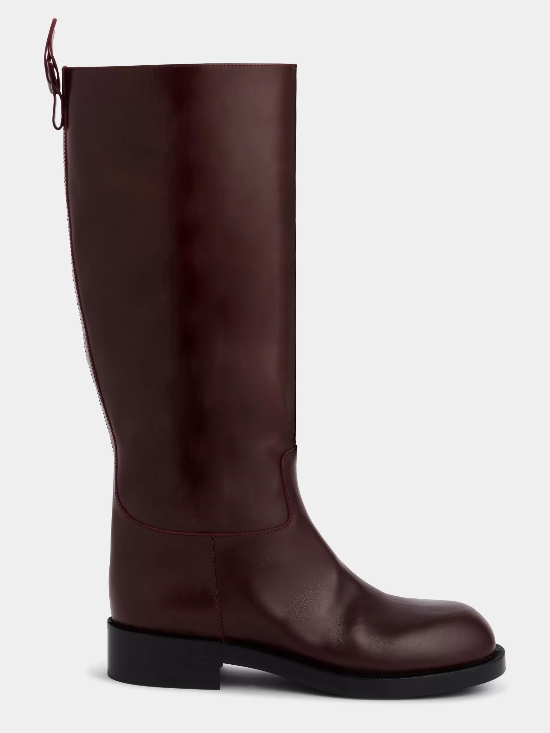 Rabanne Burgundy BOOTS IN SMOOTH LEATHER