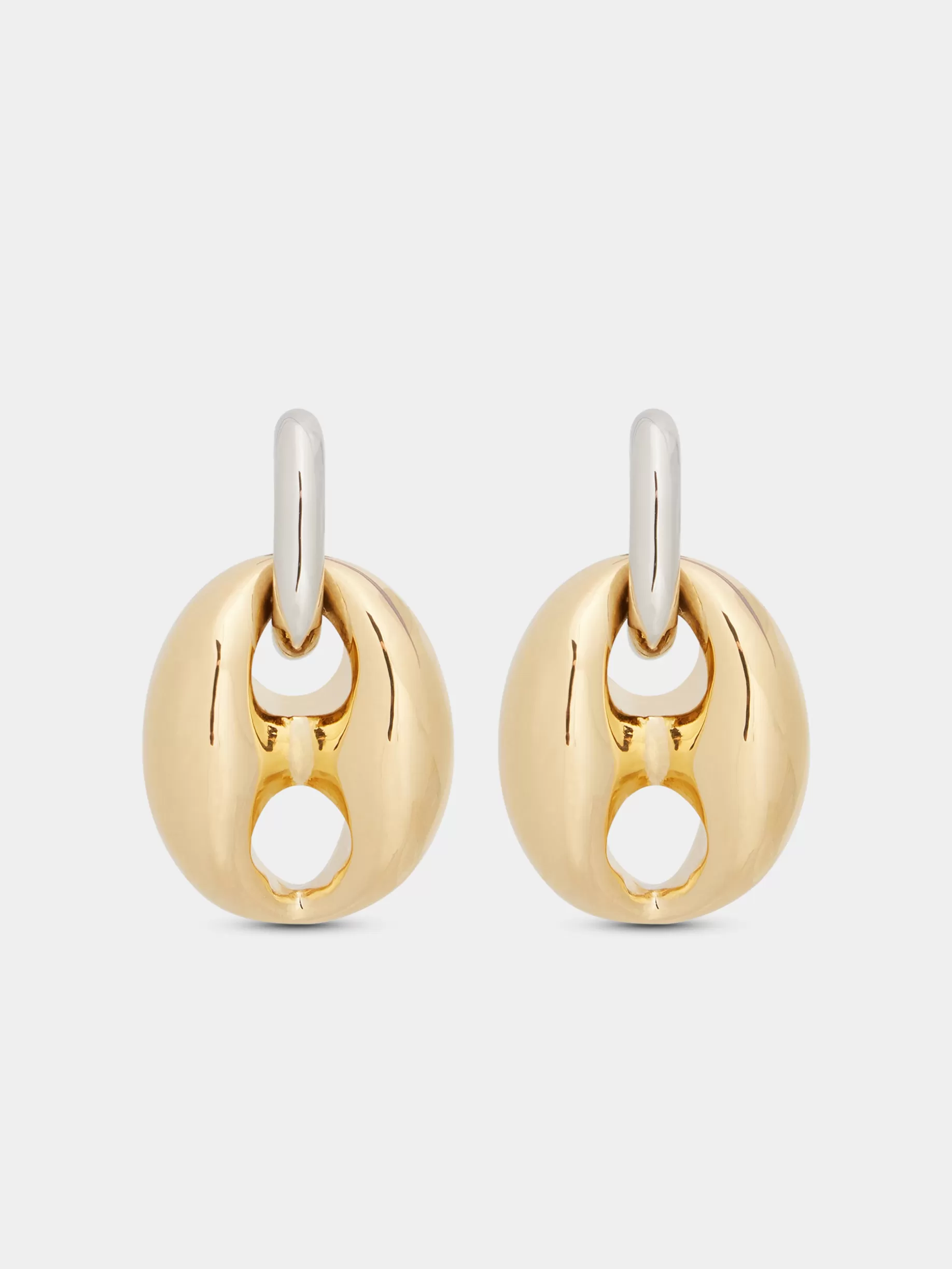 Rabanne Eight Chunky Earrings in Silver and Gold