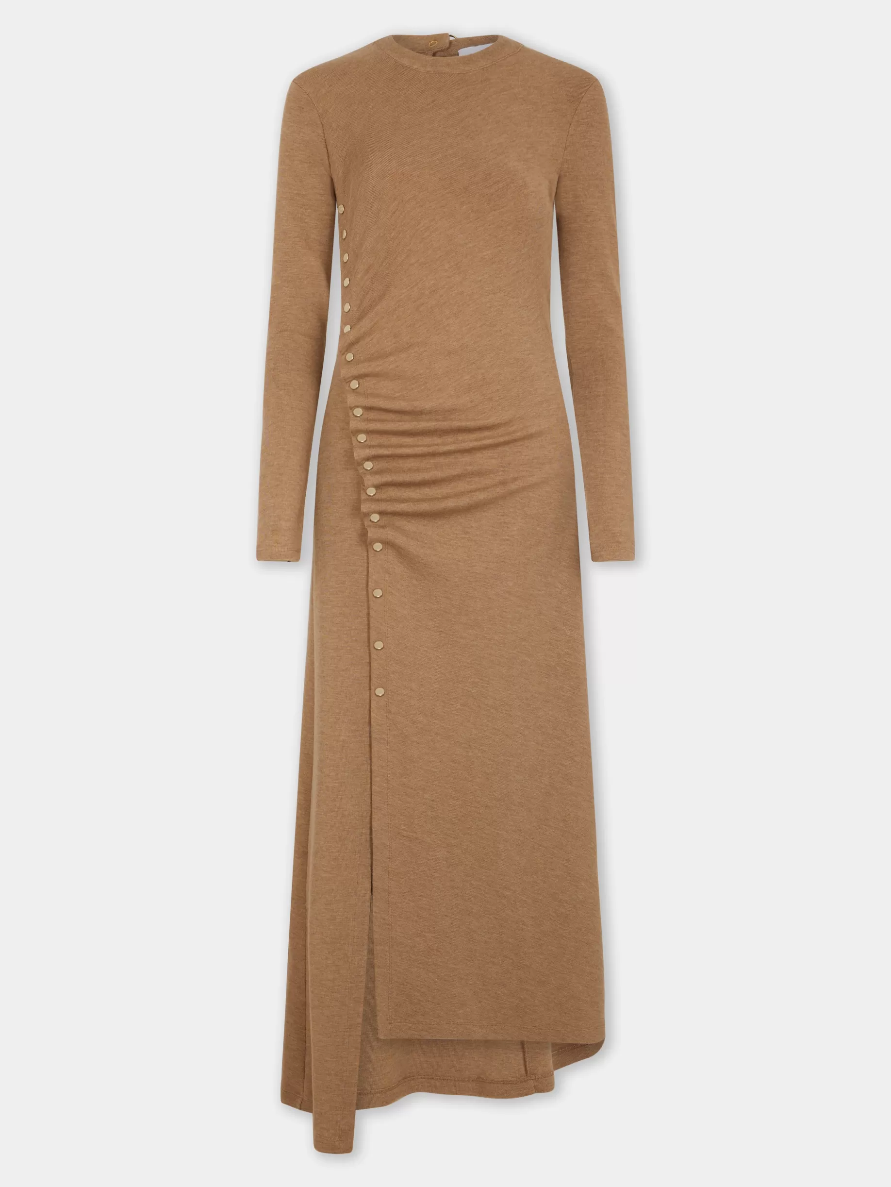 Rabanne GATHERED LONG DRESS IN WOOL JERSEY