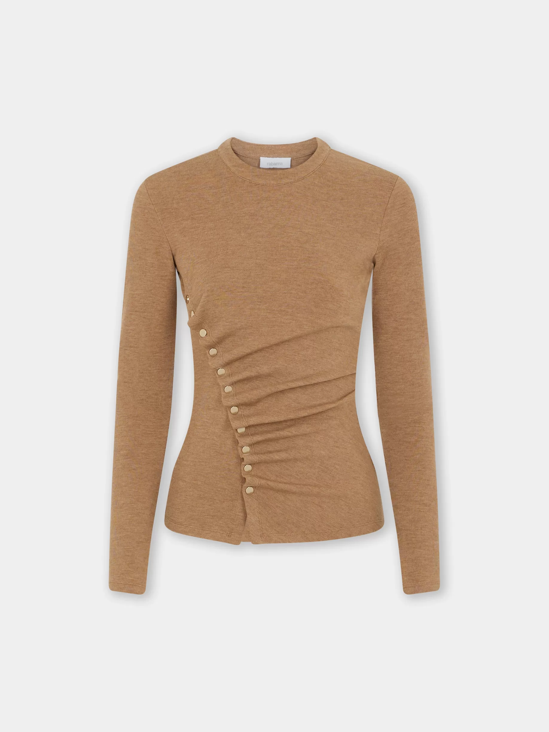 Rabanne GATHERED TOP IN WOOL JERSEY