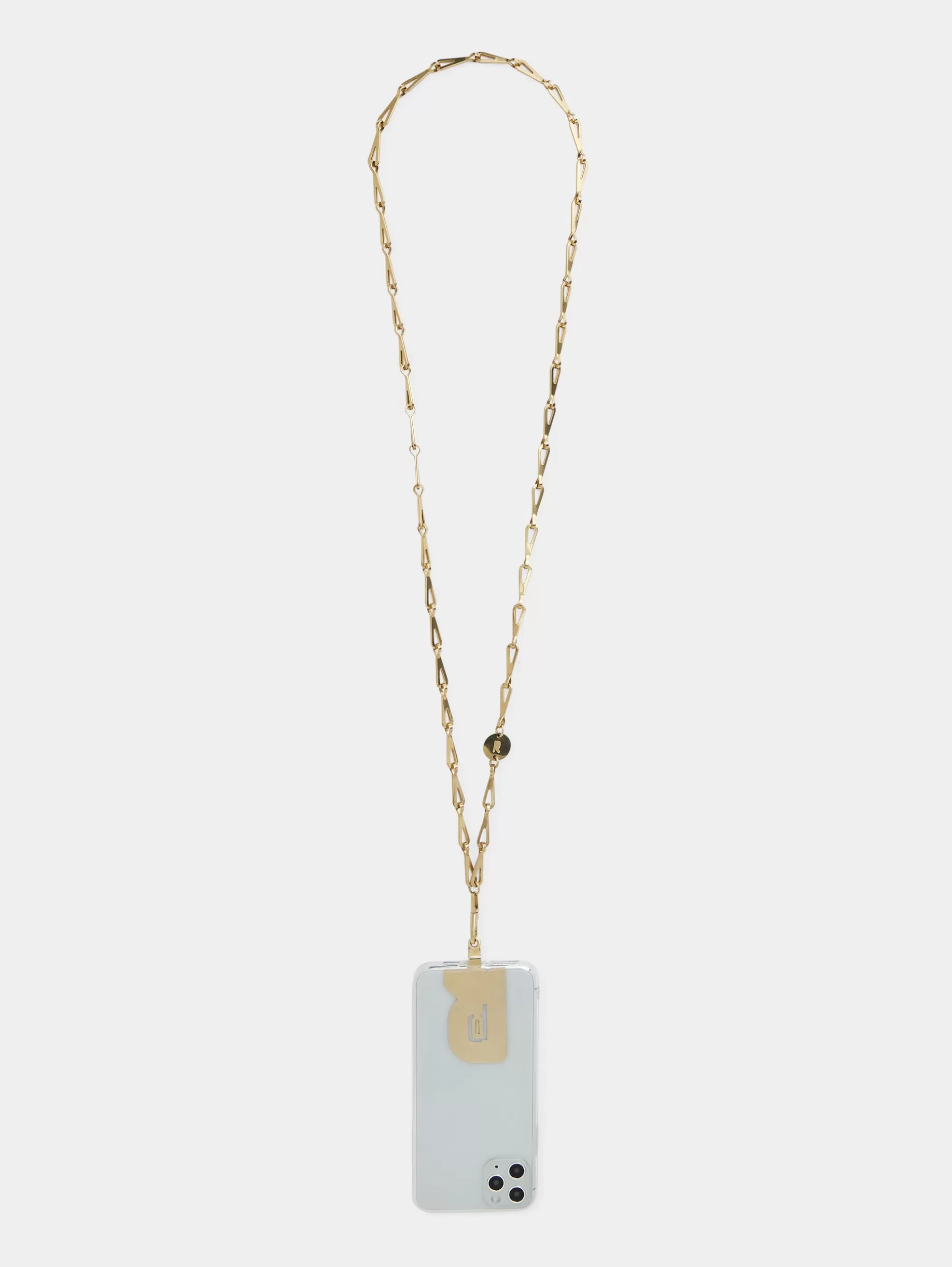 Rabanne Gold crossbody phone chain