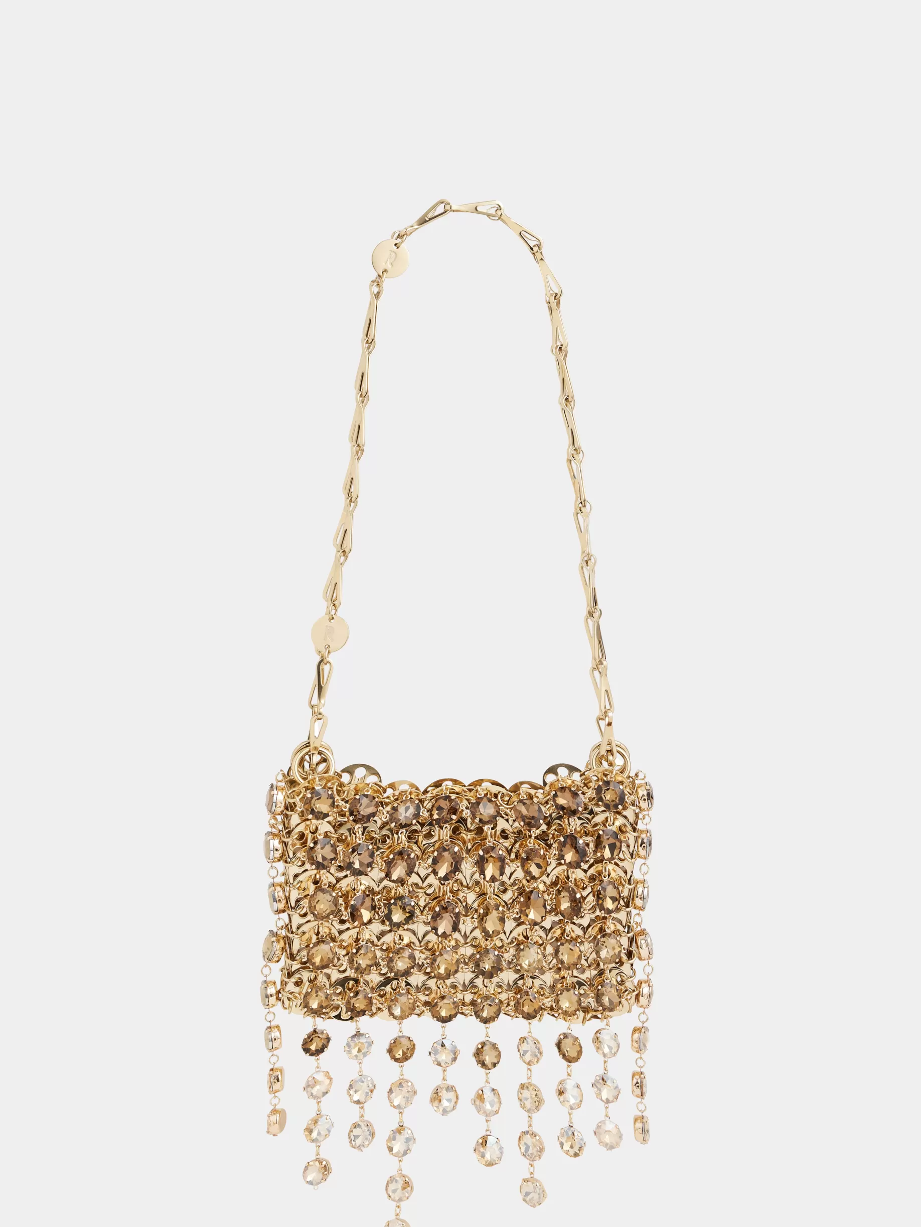 Rabanne 1969 GOLD NANO BAG STRASS