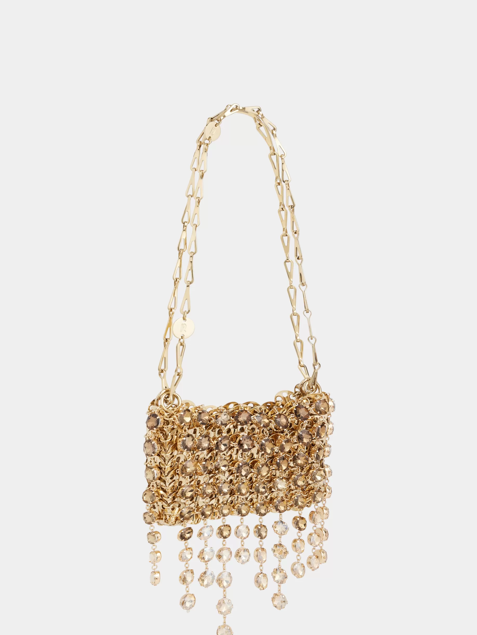 Rabanne 1969 GOLD NANO BAG STRASS