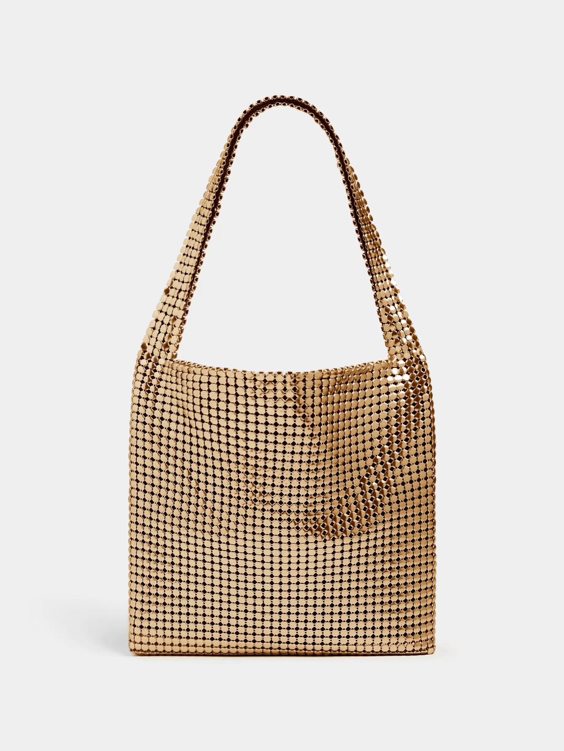 Rabanne Gold Pixel bag