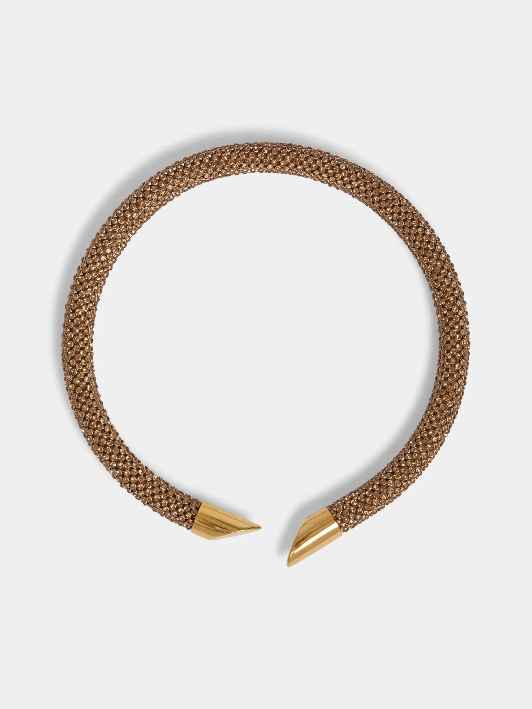 Rabanne Gold Pixel necklace in micro crystals