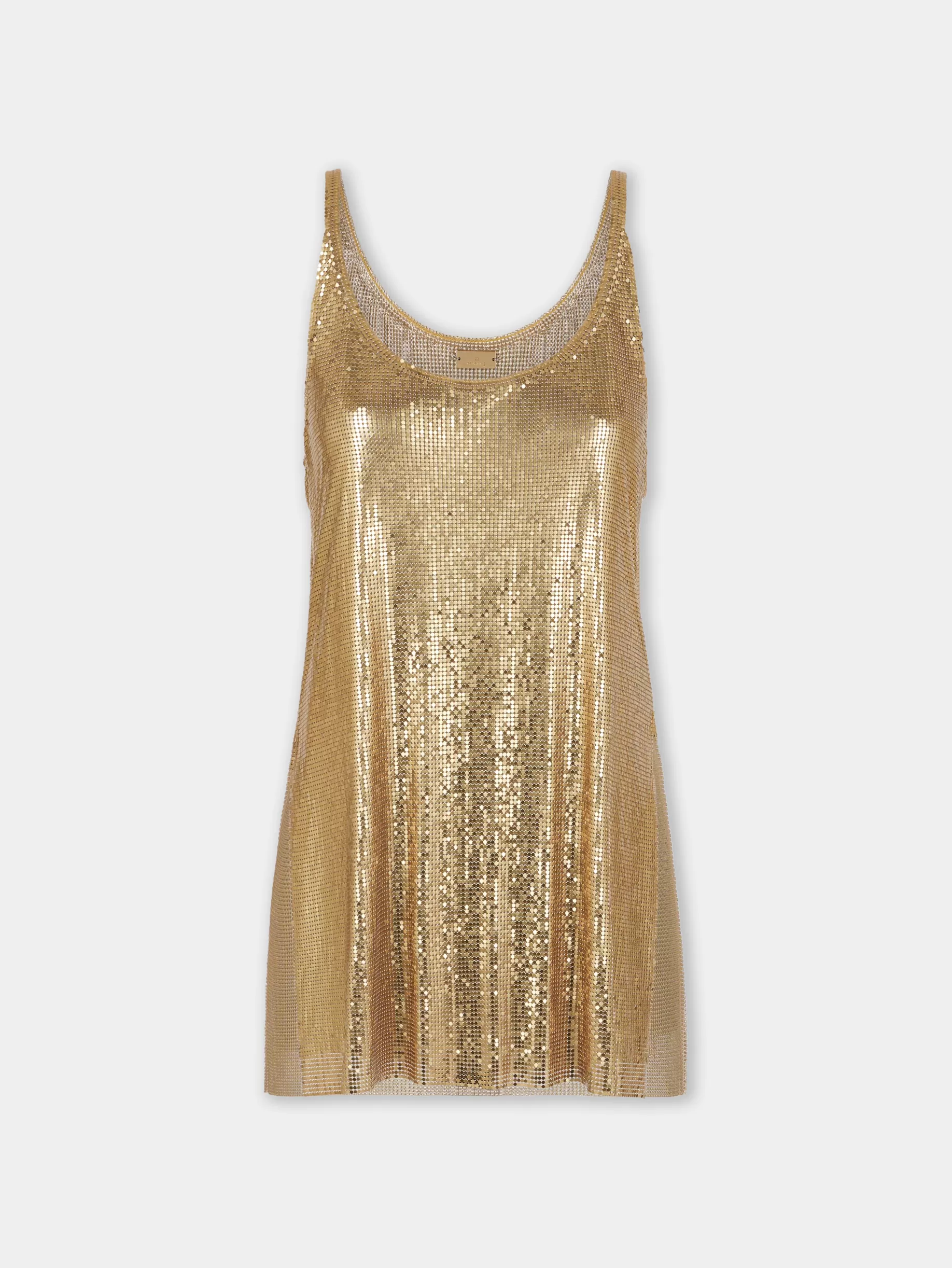 Rabanne GOLD TANK TOP IN MESH