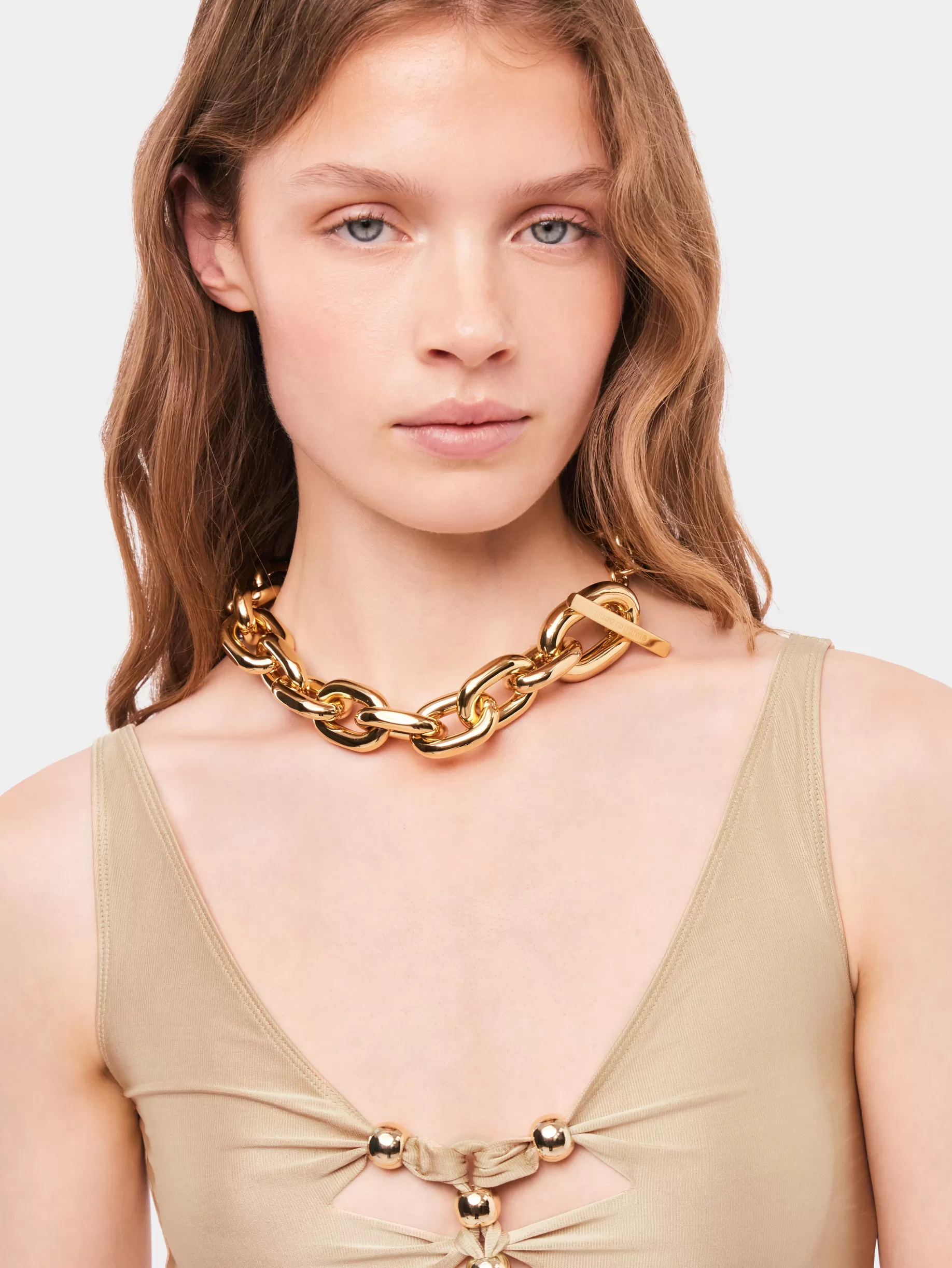 Rabanne Gold Xl Link necklace