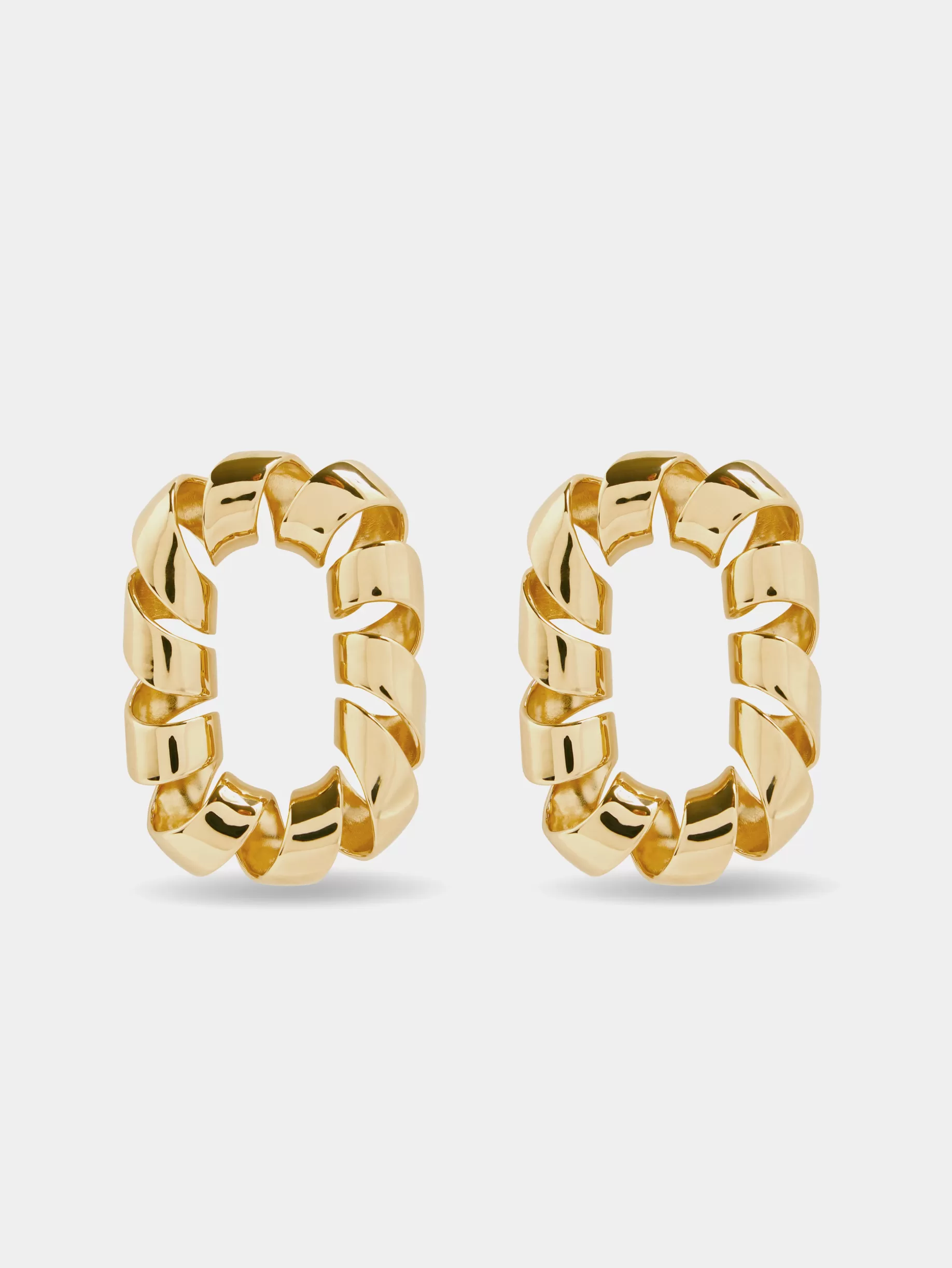 Rabanne Gold XL Link twist earrings