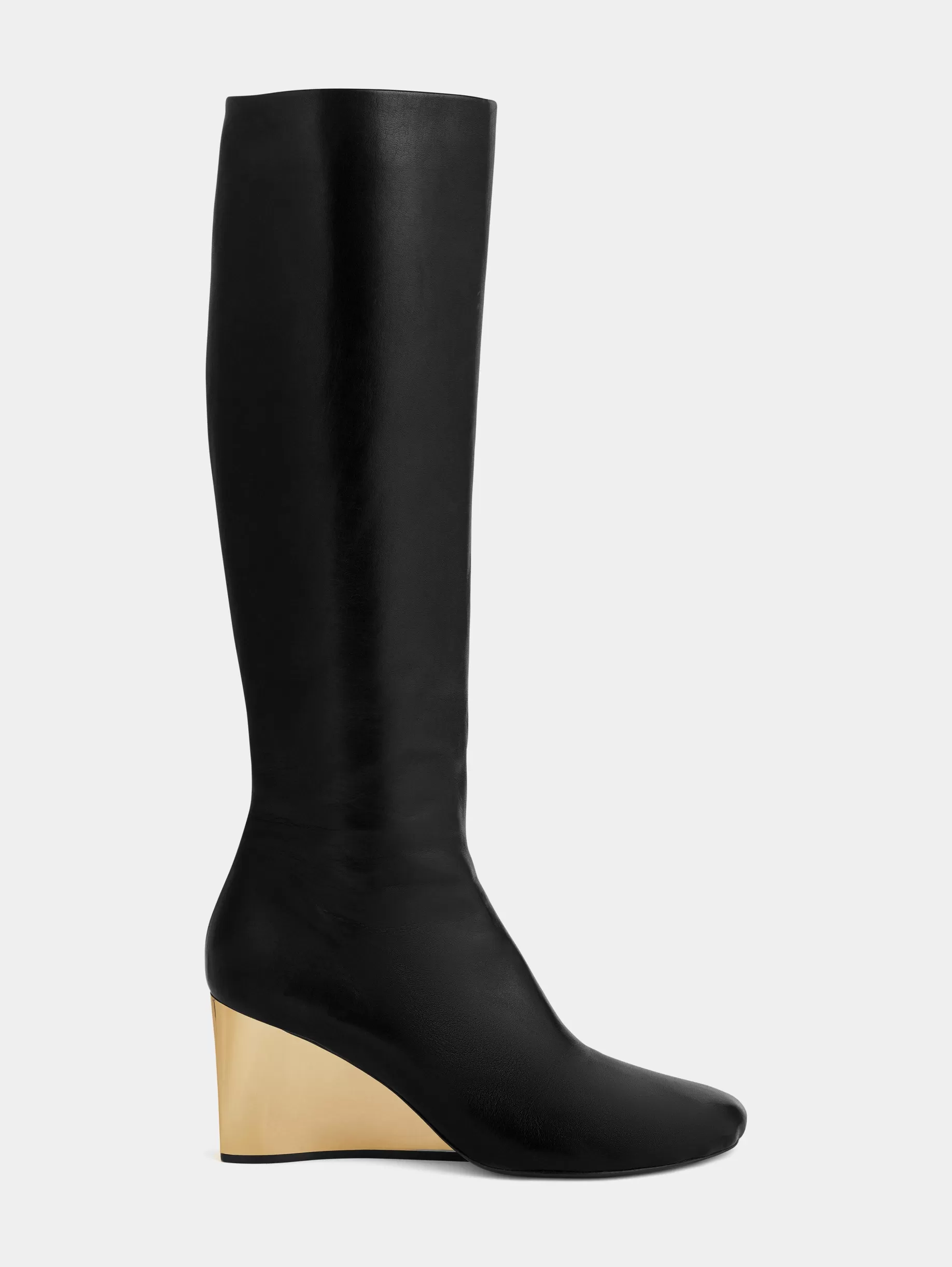 Rabanne Golden heel Knee-High leather Boots