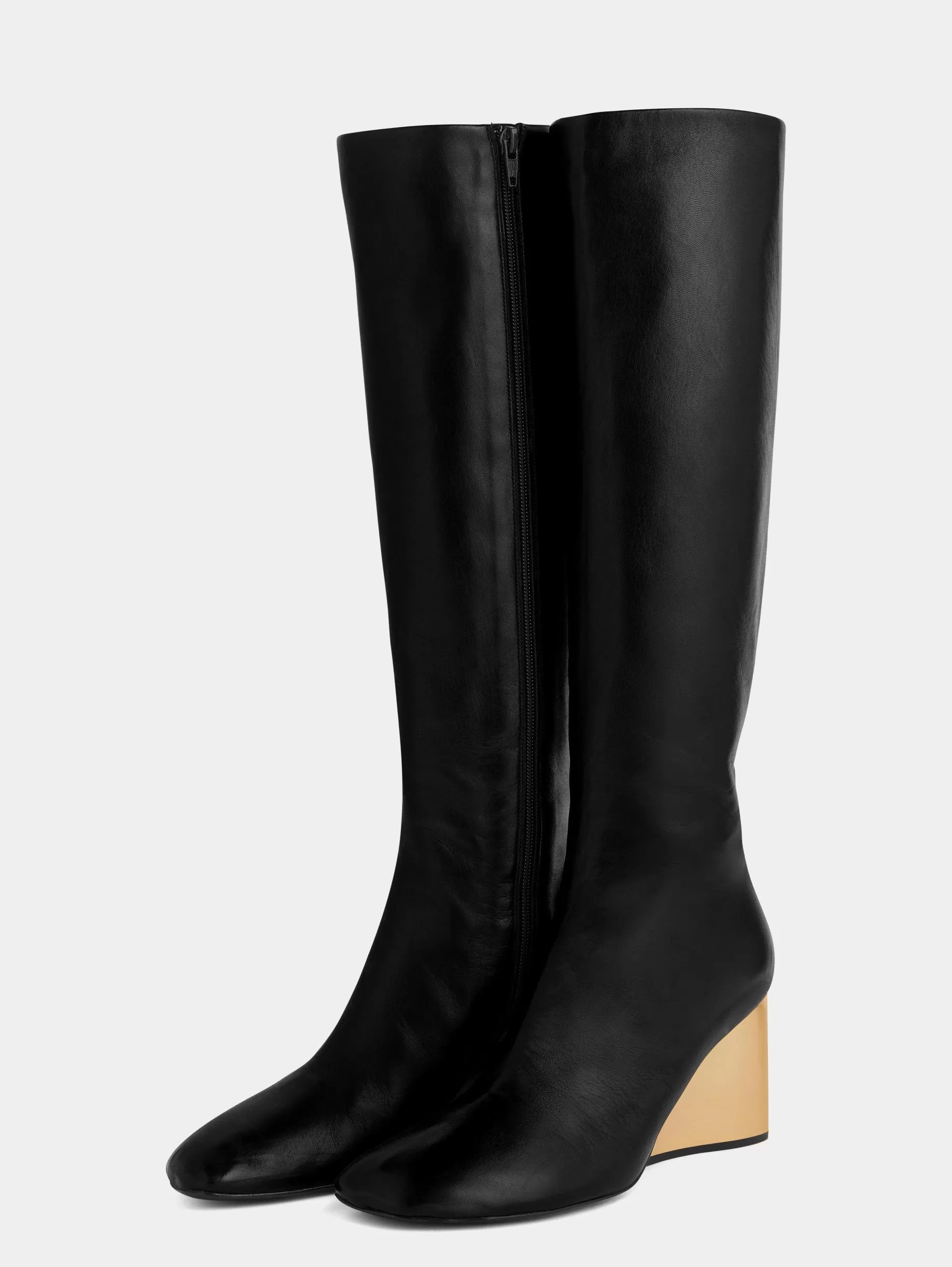 Rabanne Golden heel Knee-High leather Boots