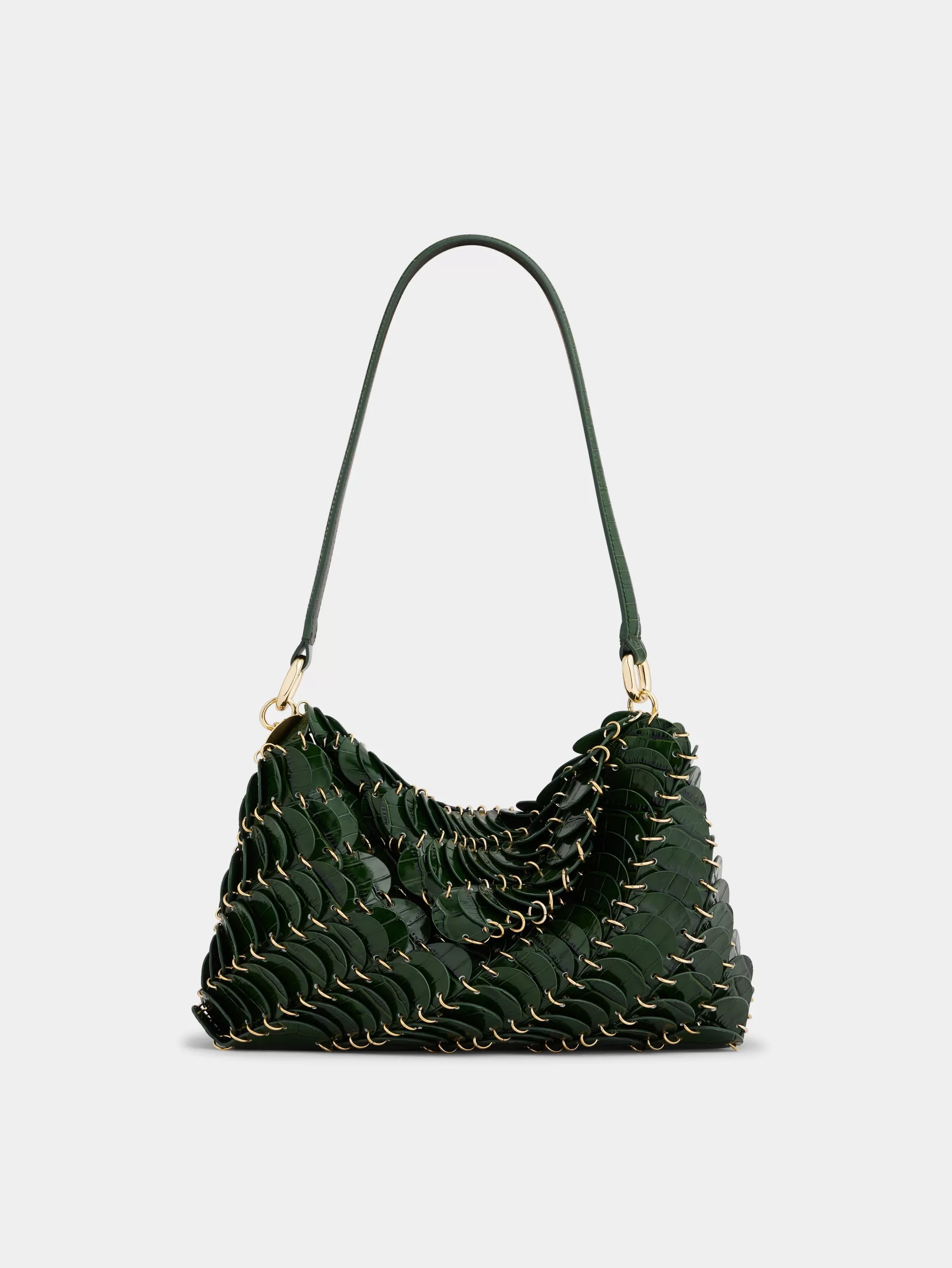 Rabanne GREEN PACO LEATHER BAG