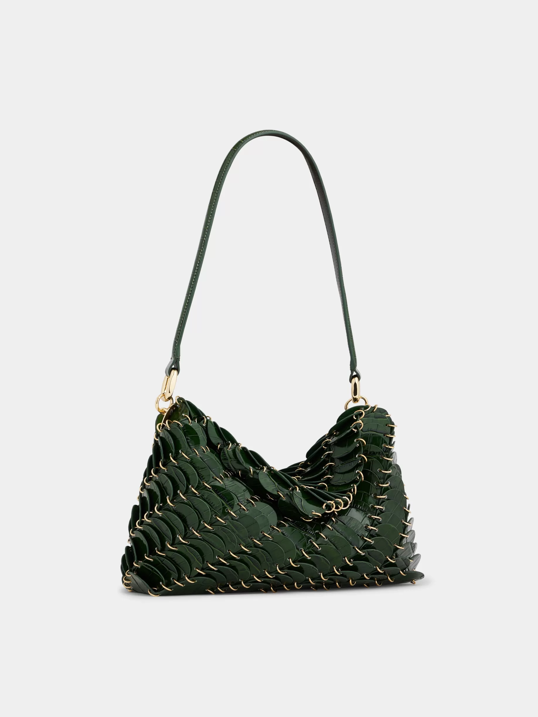 Rabanne GREEN PACO LEATHER BAG