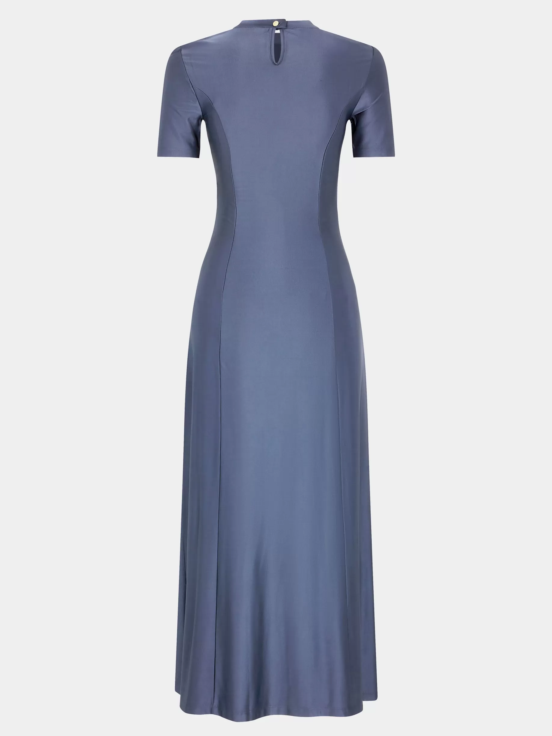 Rabanne GREY LONG GATHERED DRESS IN JERSEY