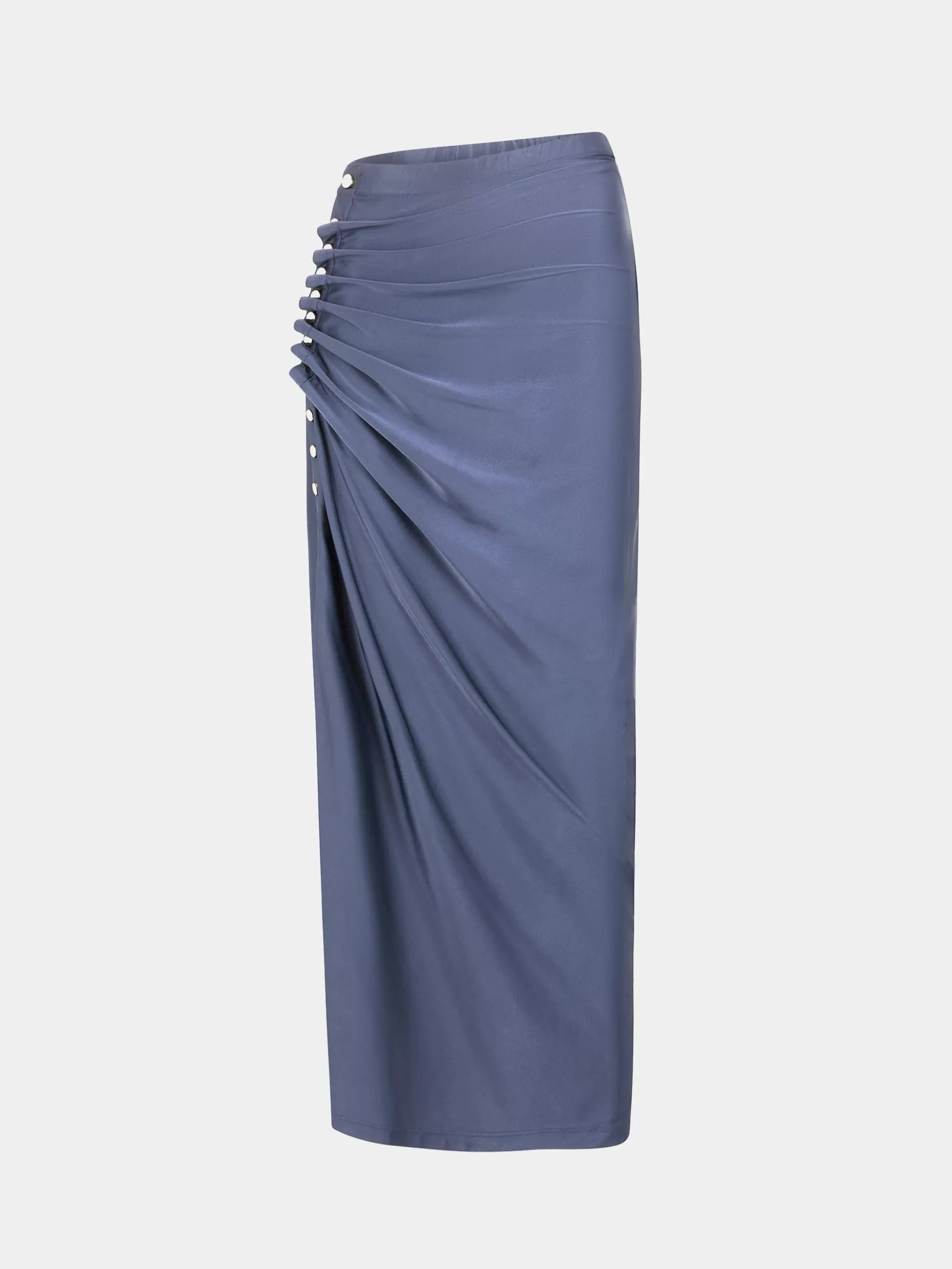 Rabanne GREY MIDI SKIRT IN JERSEY