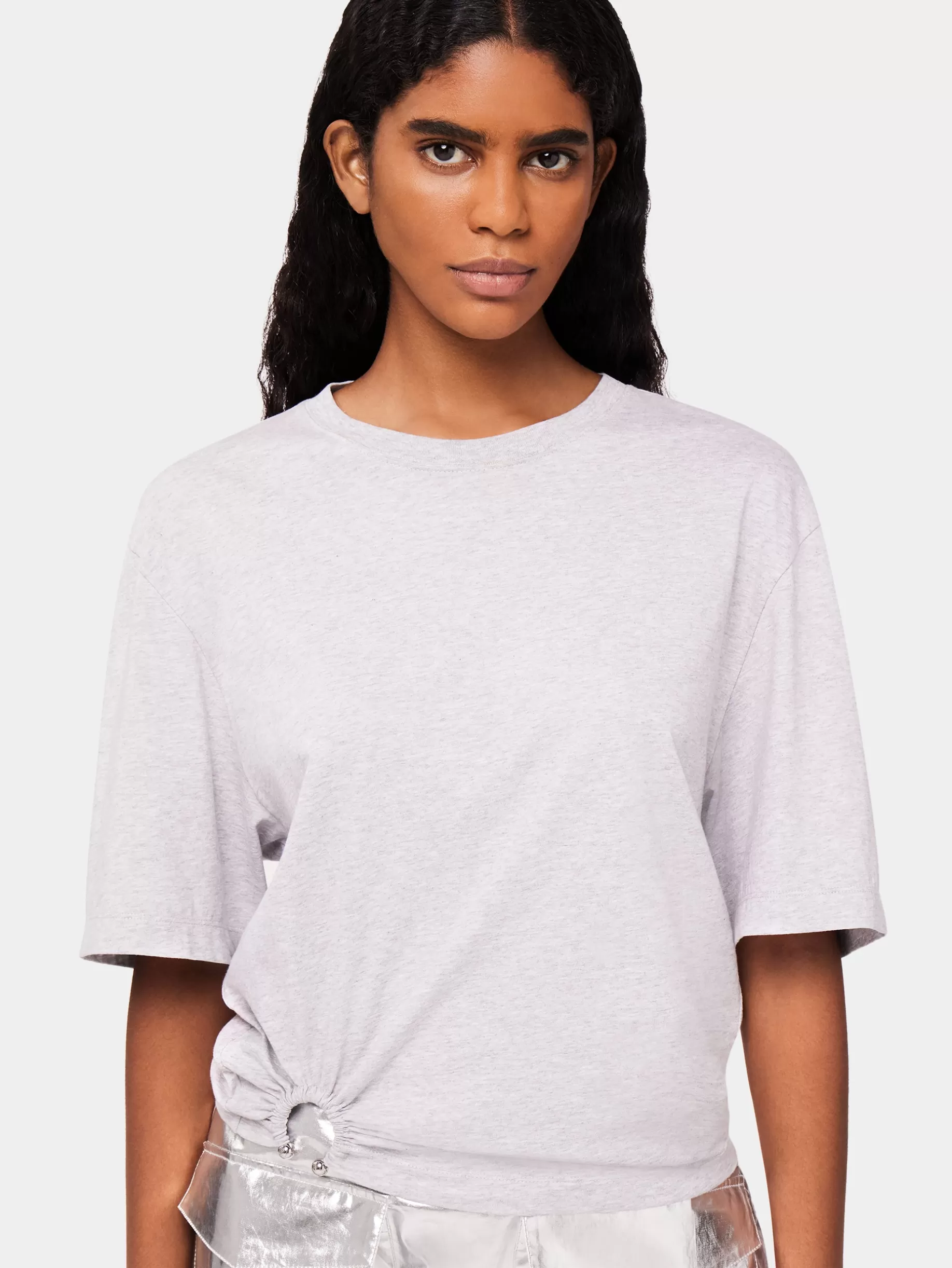 Rabanne Grey t-shirt with piercing