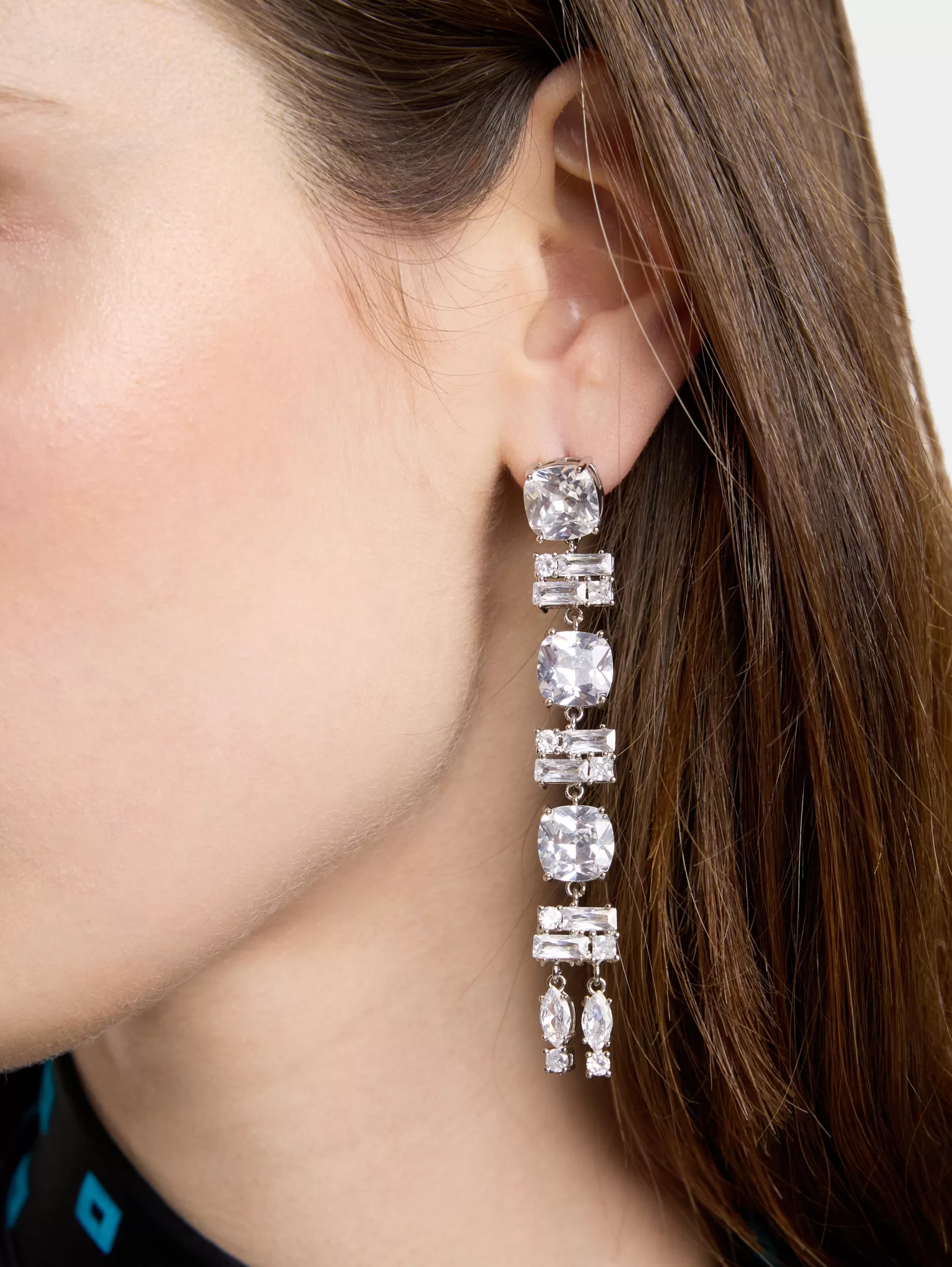 Rabanne LONG STRASS EARRINGS