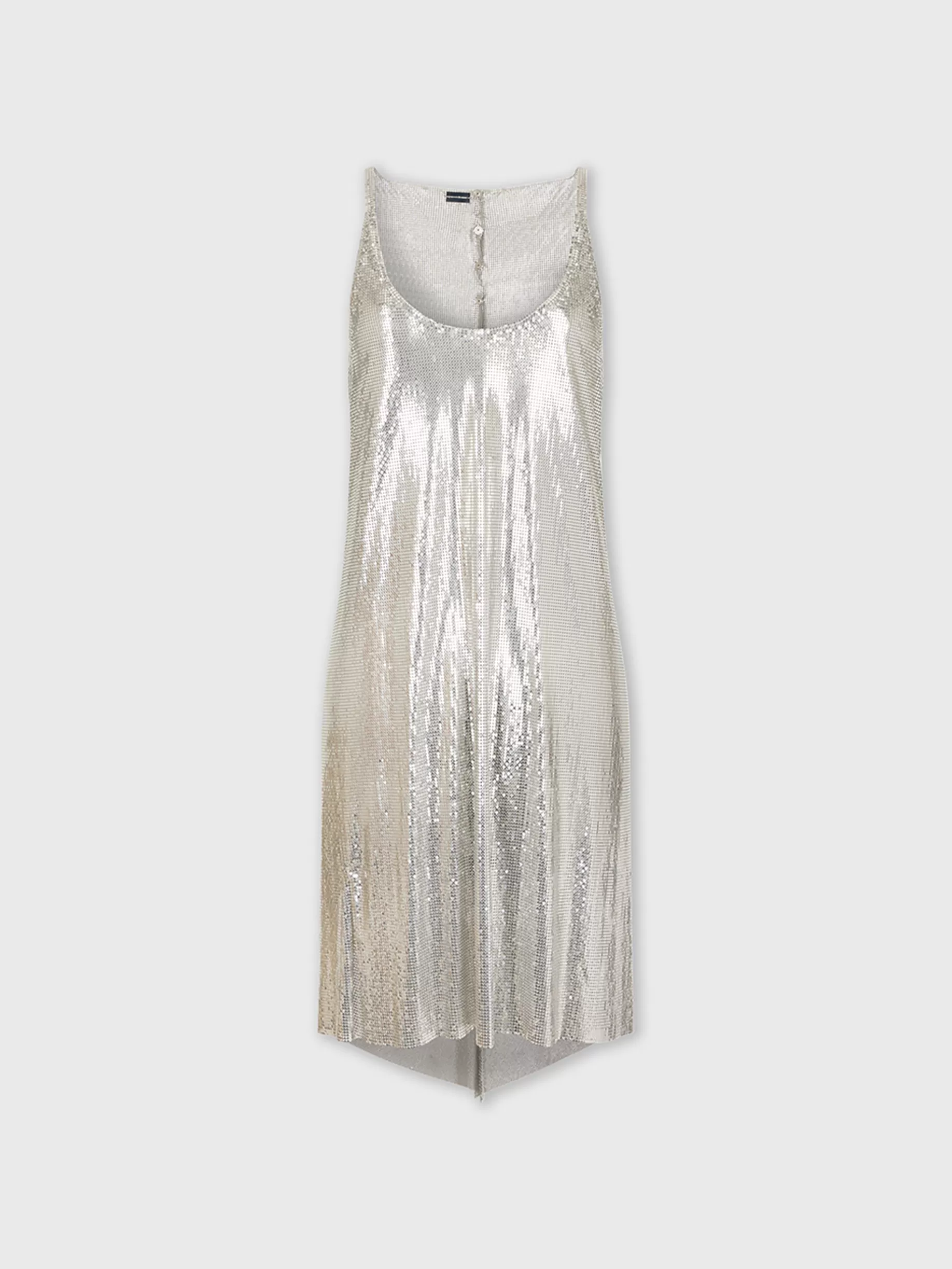 Rabanne Metallized mesh dress silver