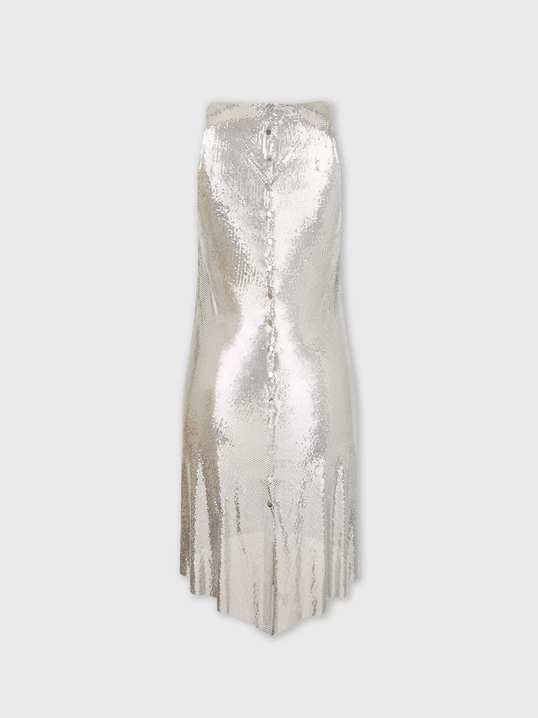 Rabanne Metallized mesh dress silver