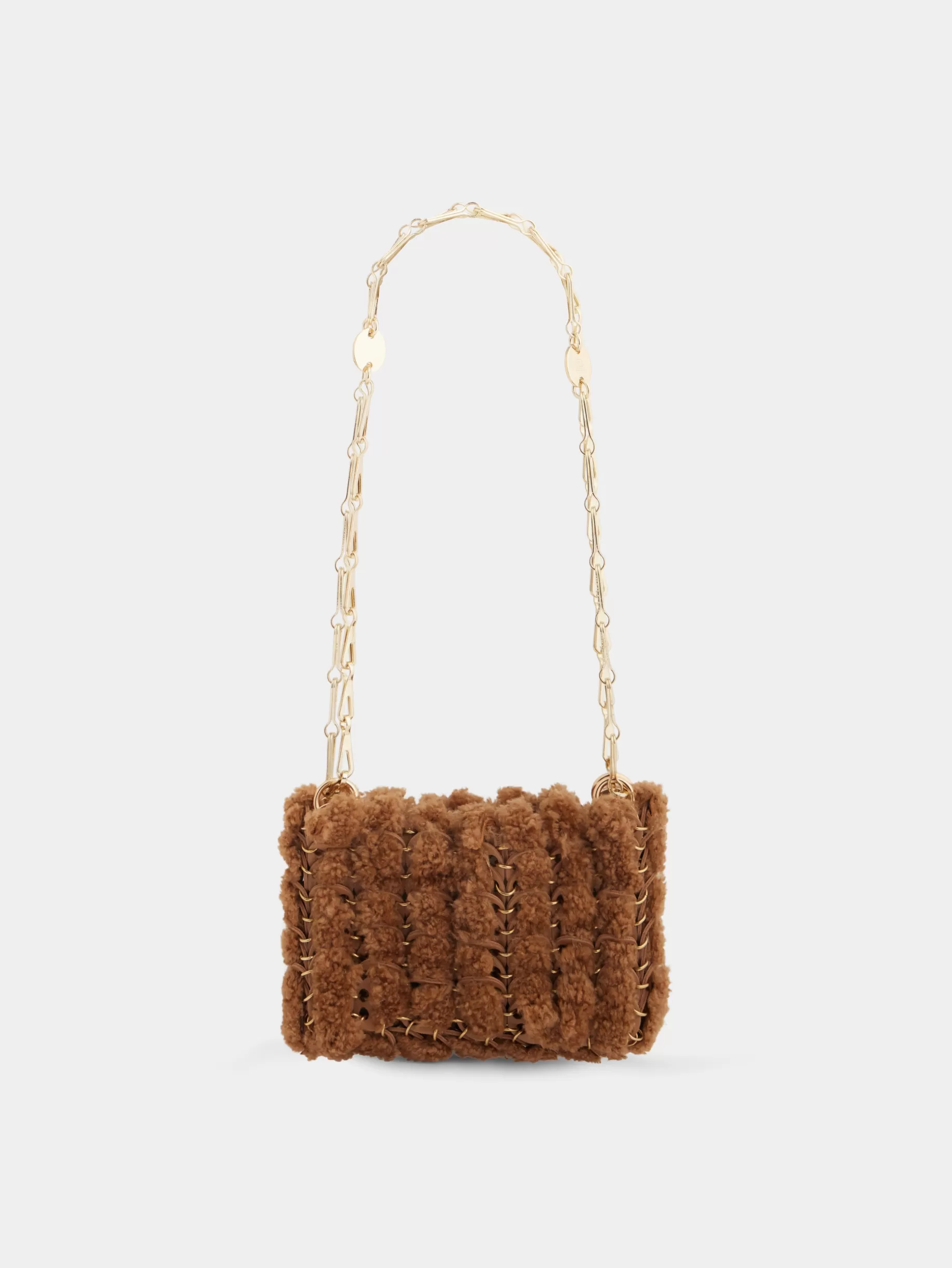 Rabanne 1969 NANO BAG IN SHEARLING