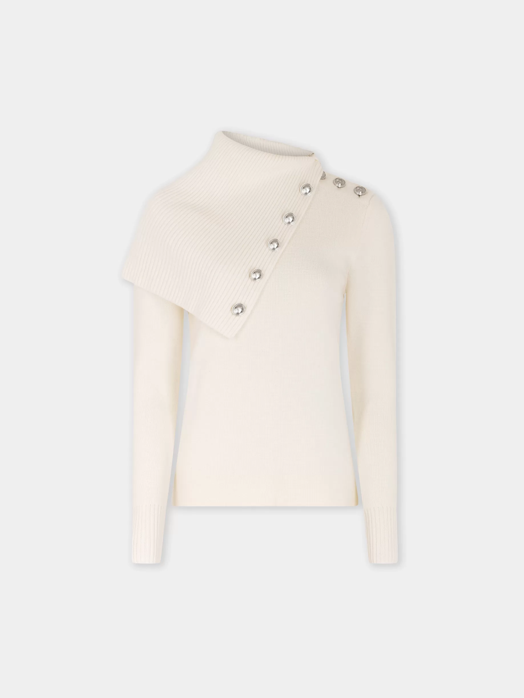 Rabanne OFF WHITE SWEATER IN WOOL