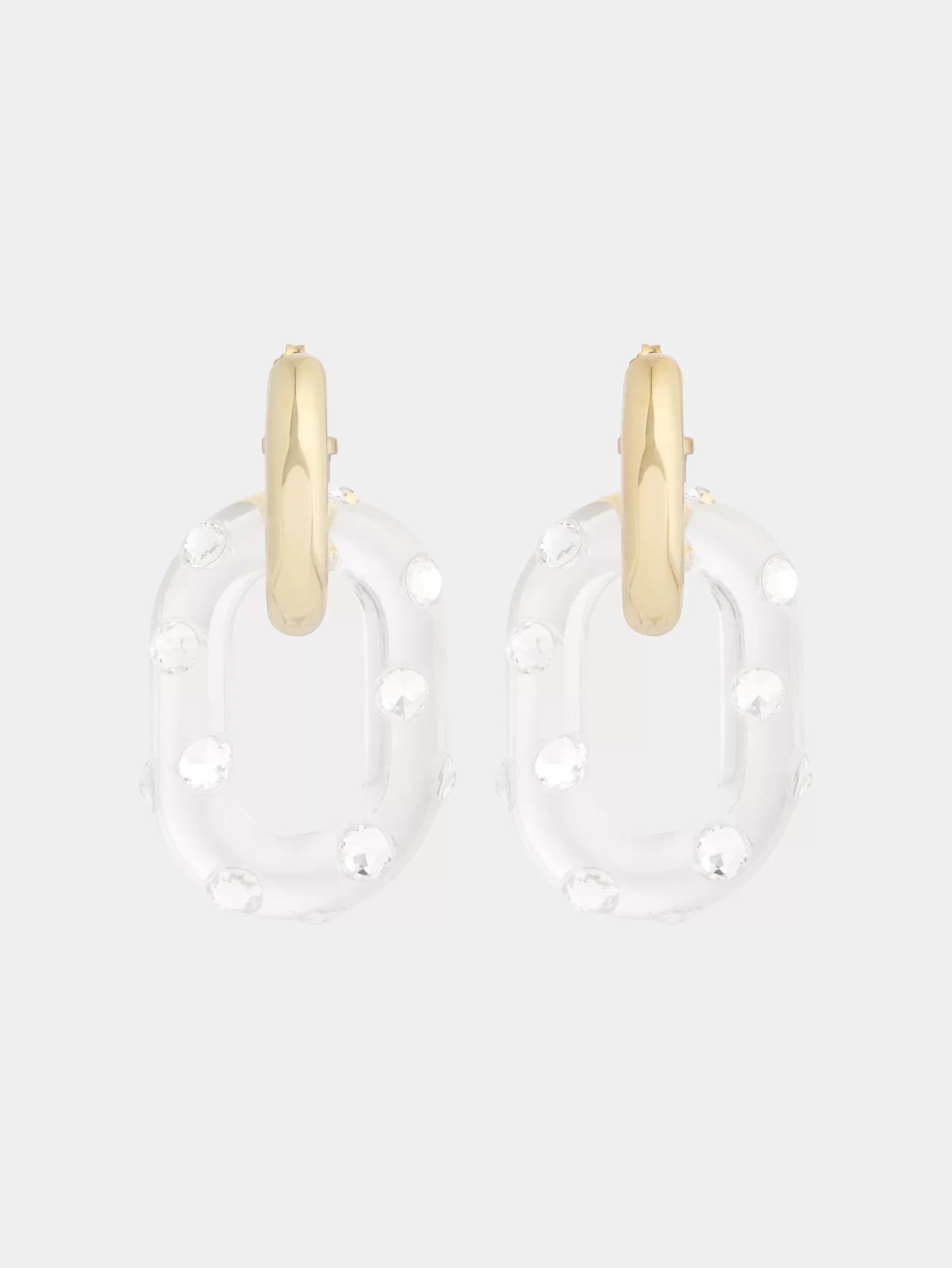 Rabanne OVERSIZED XL LINK RHINESTONE EARRINGS