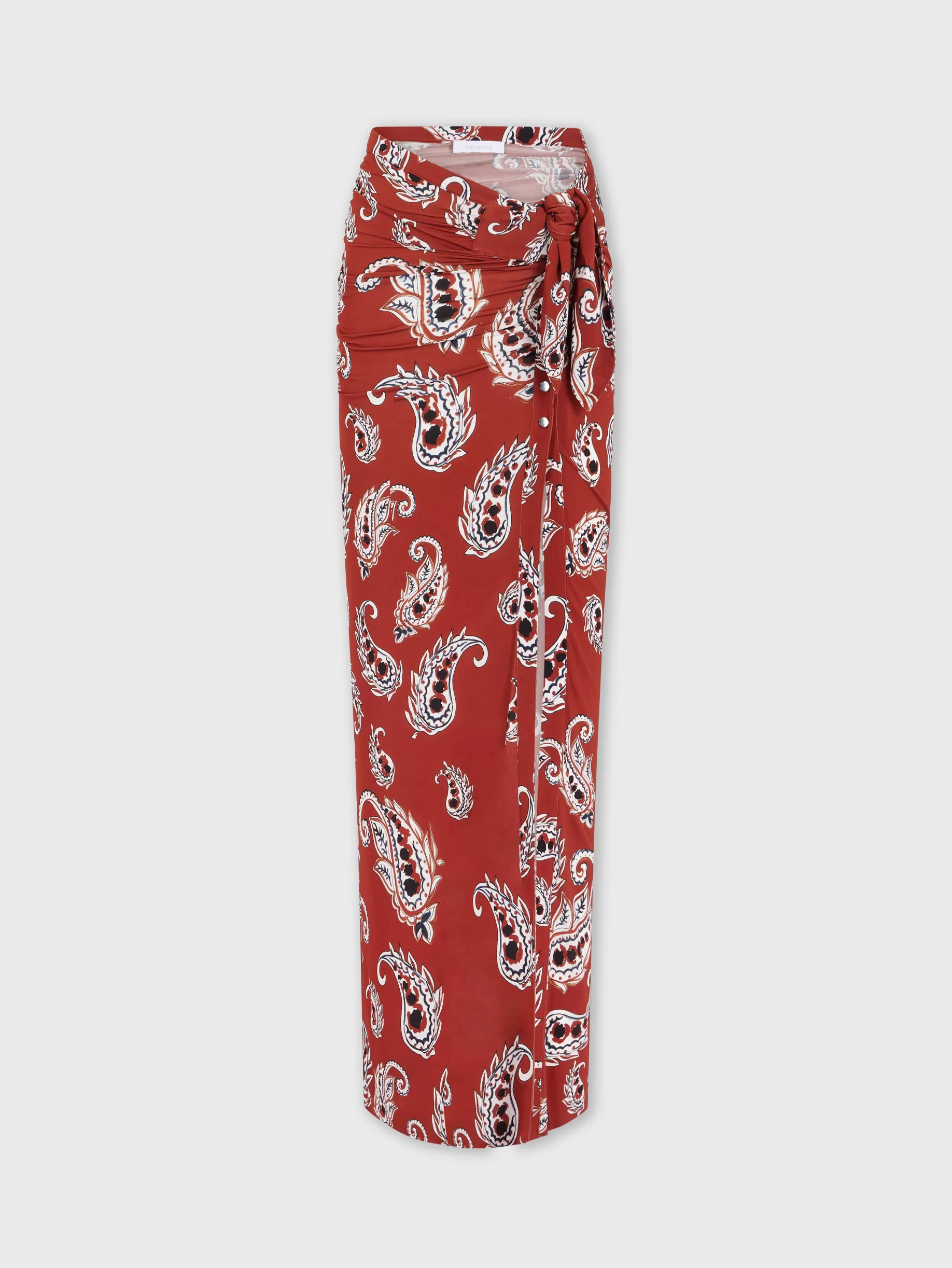 Rabanne Paisley long split skirt