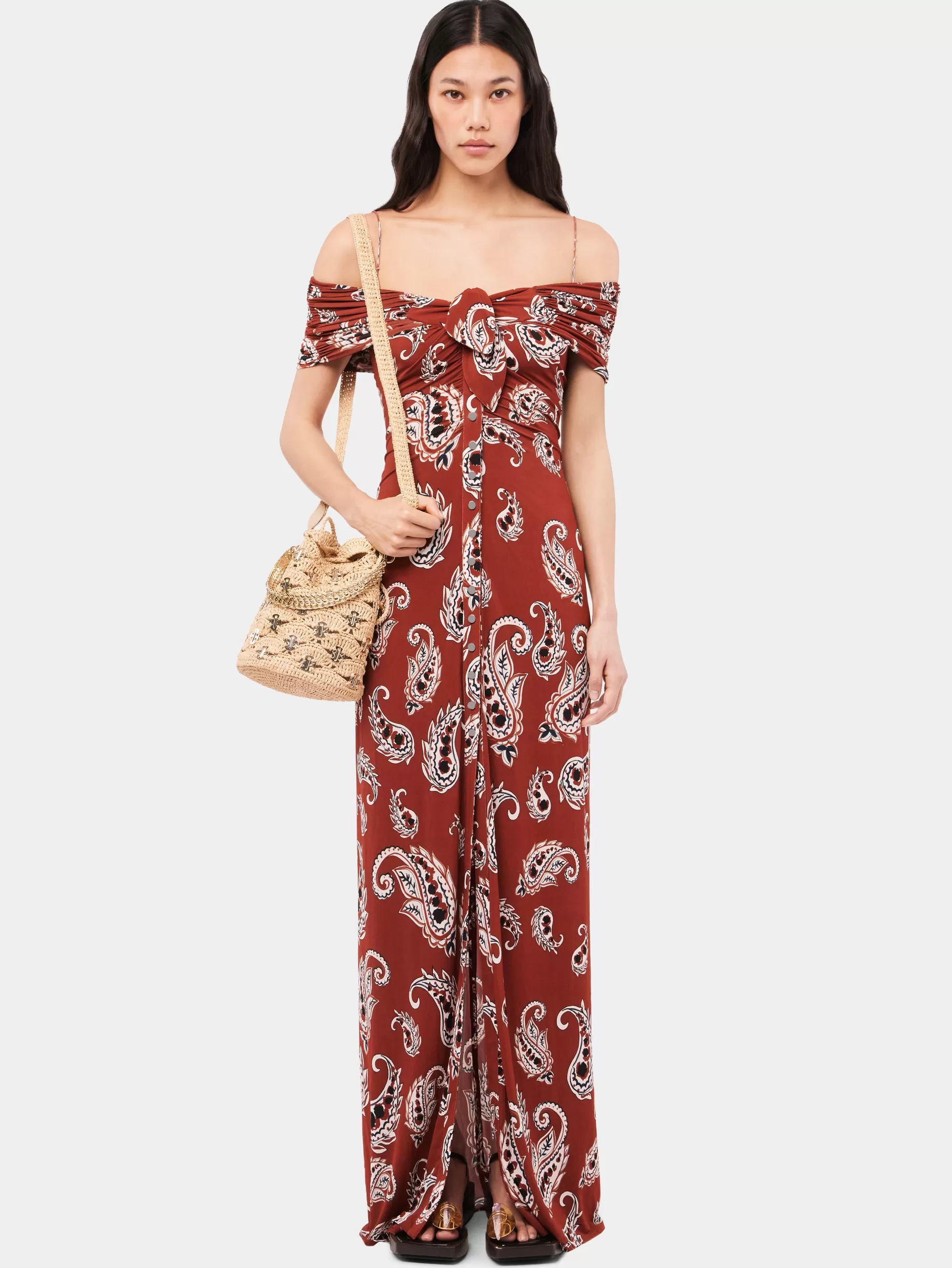 Rabanne Paisley printed long dress