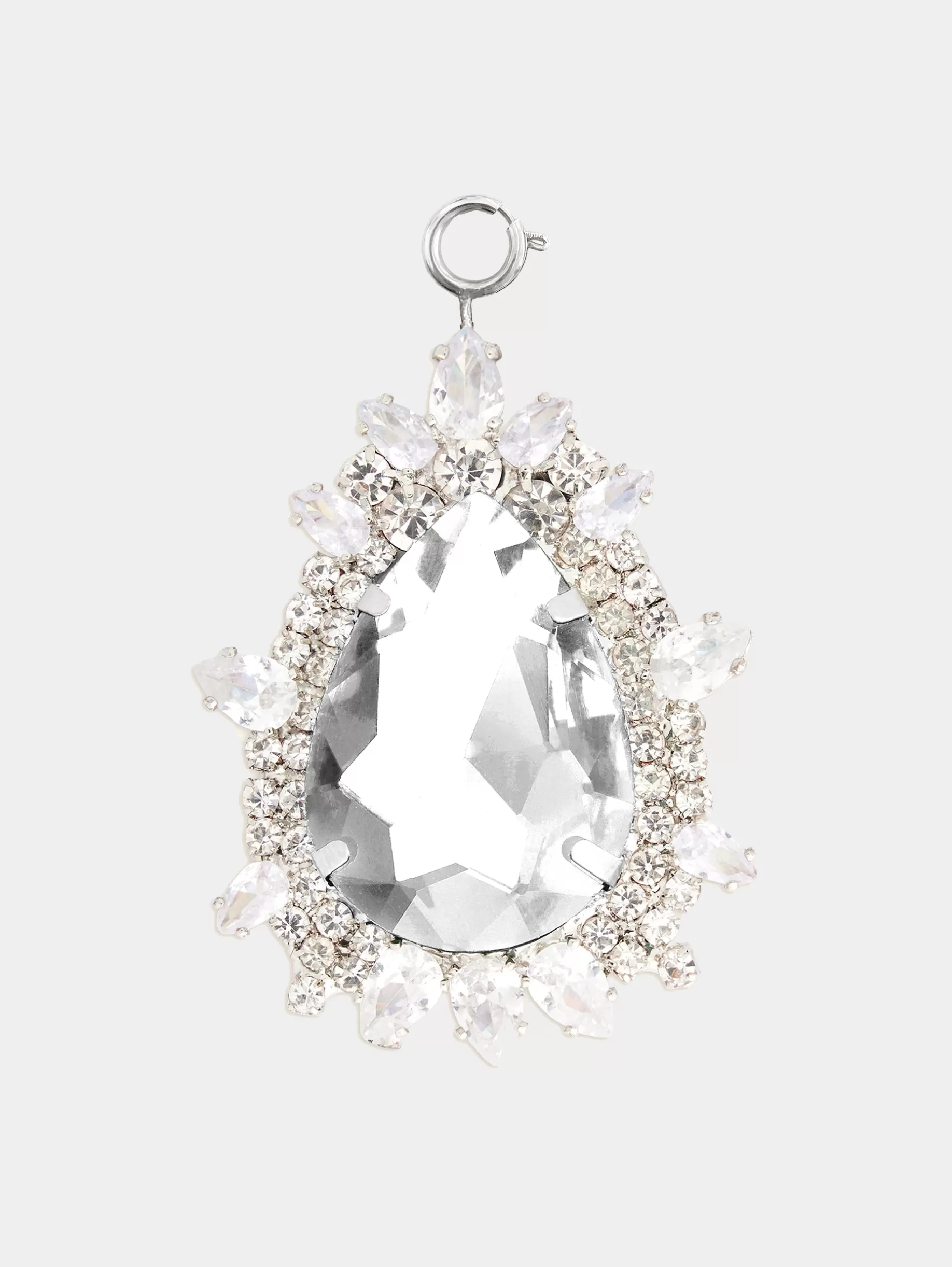 Rabanne Pear shaped charm with transparent crystal