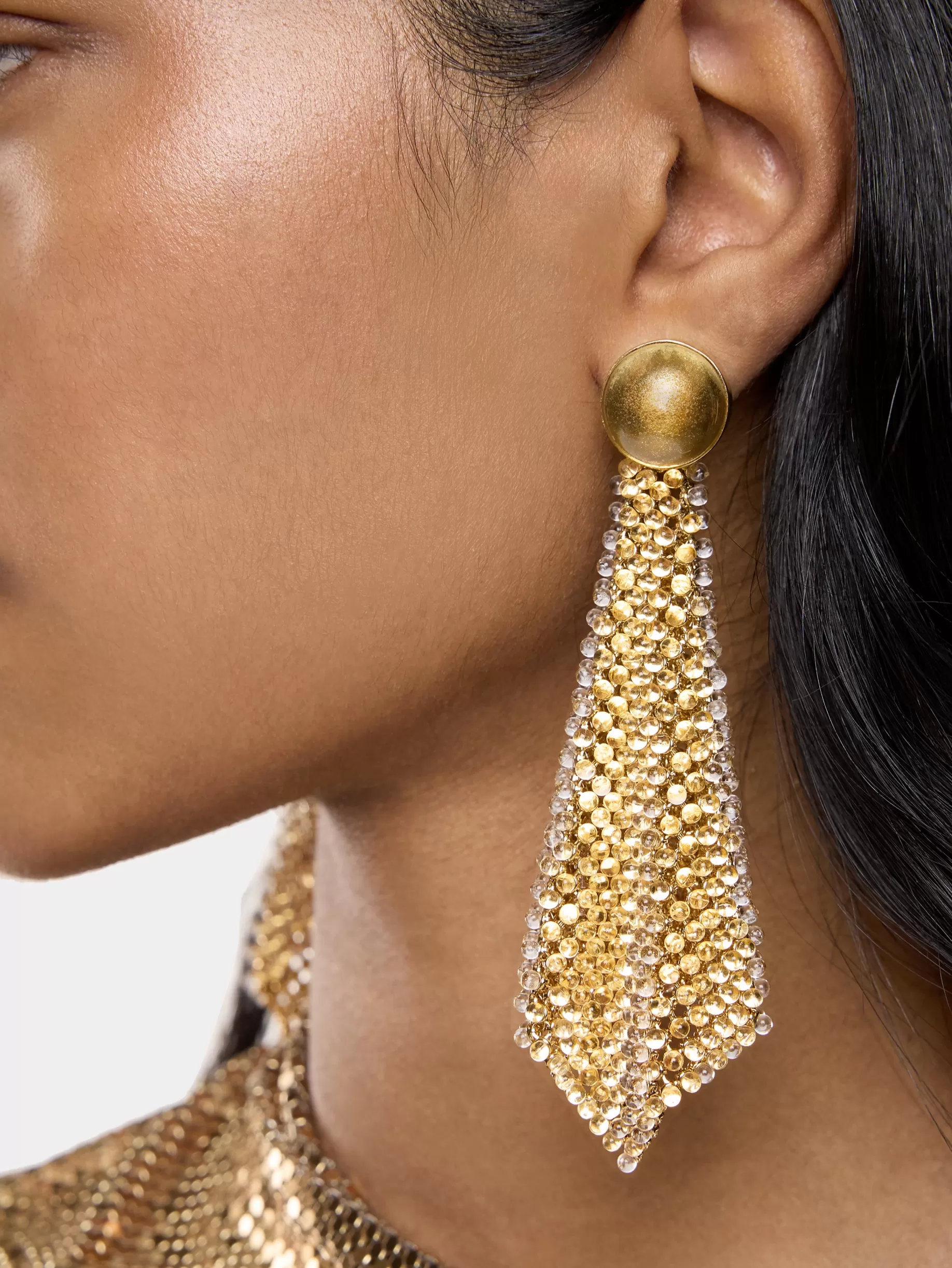 Rabanne PIXEL FLOW BUBBLE EARRINGS