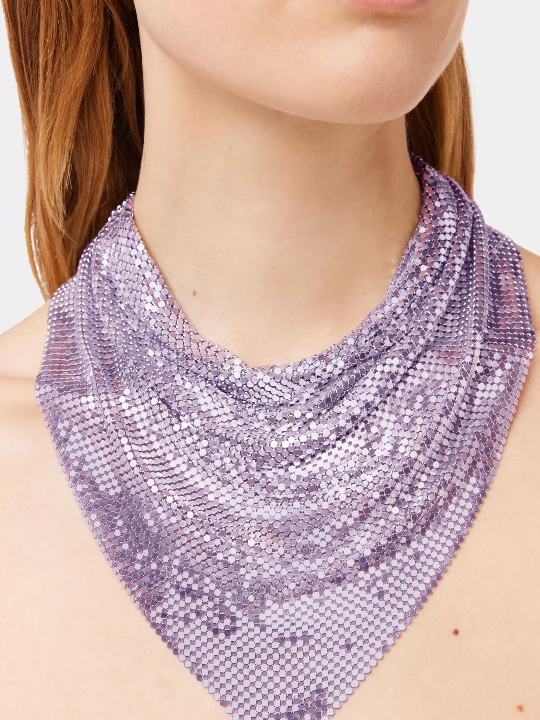 Rabanne Purple chainmail Scarf