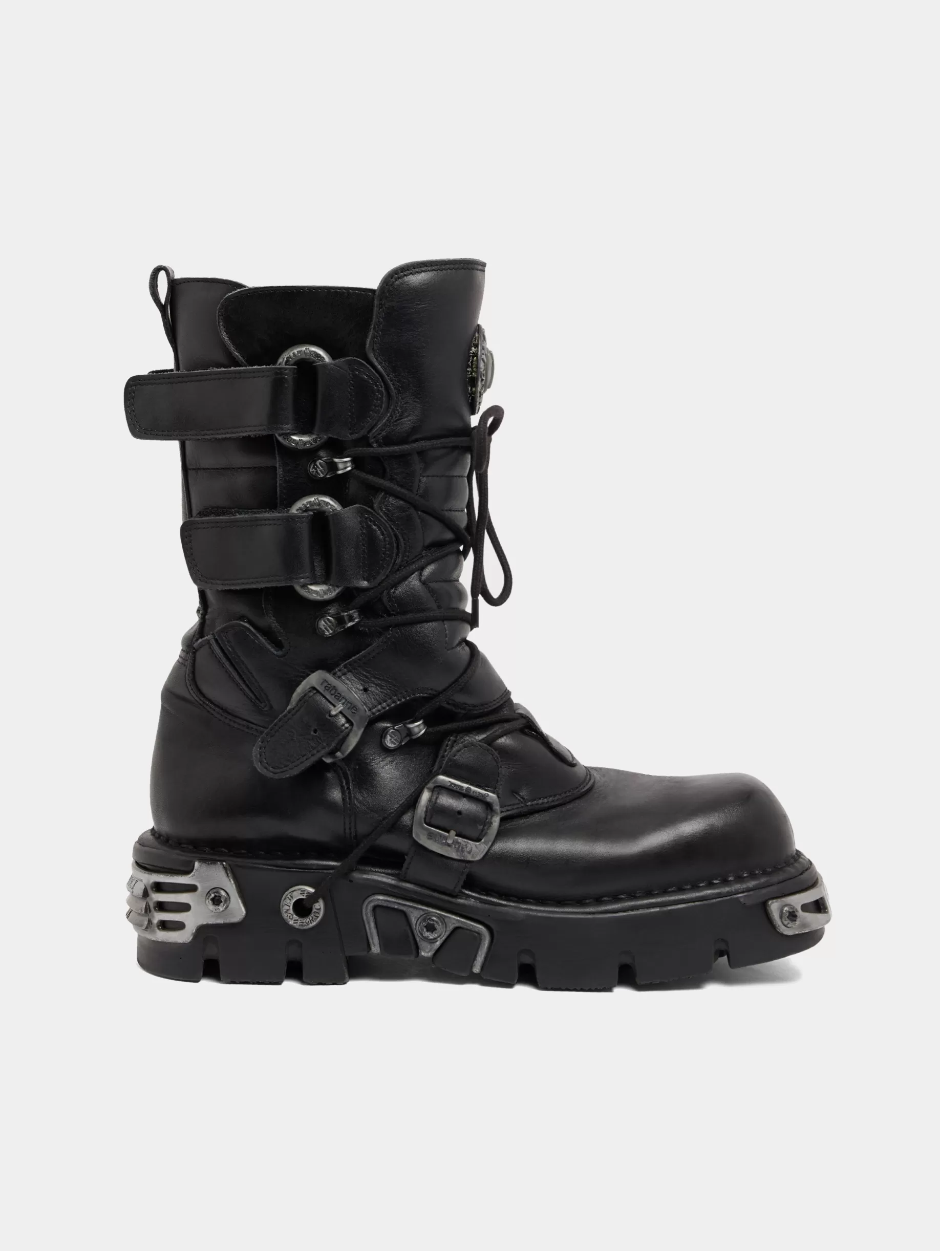 Rabanne x NEW ROCK BLACK BOOTS