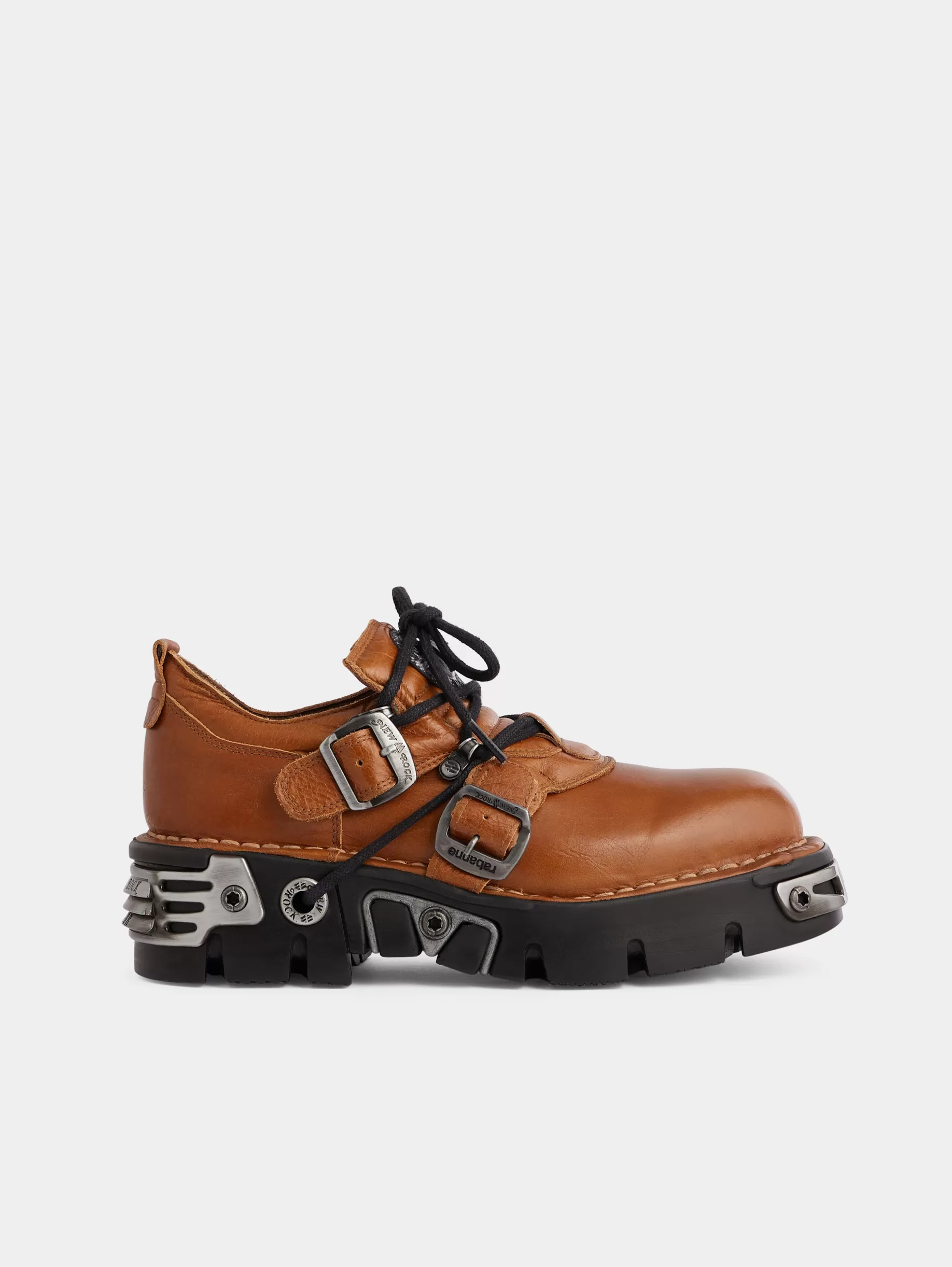 Rabanne x NEW ROCK COGNAC SHOES