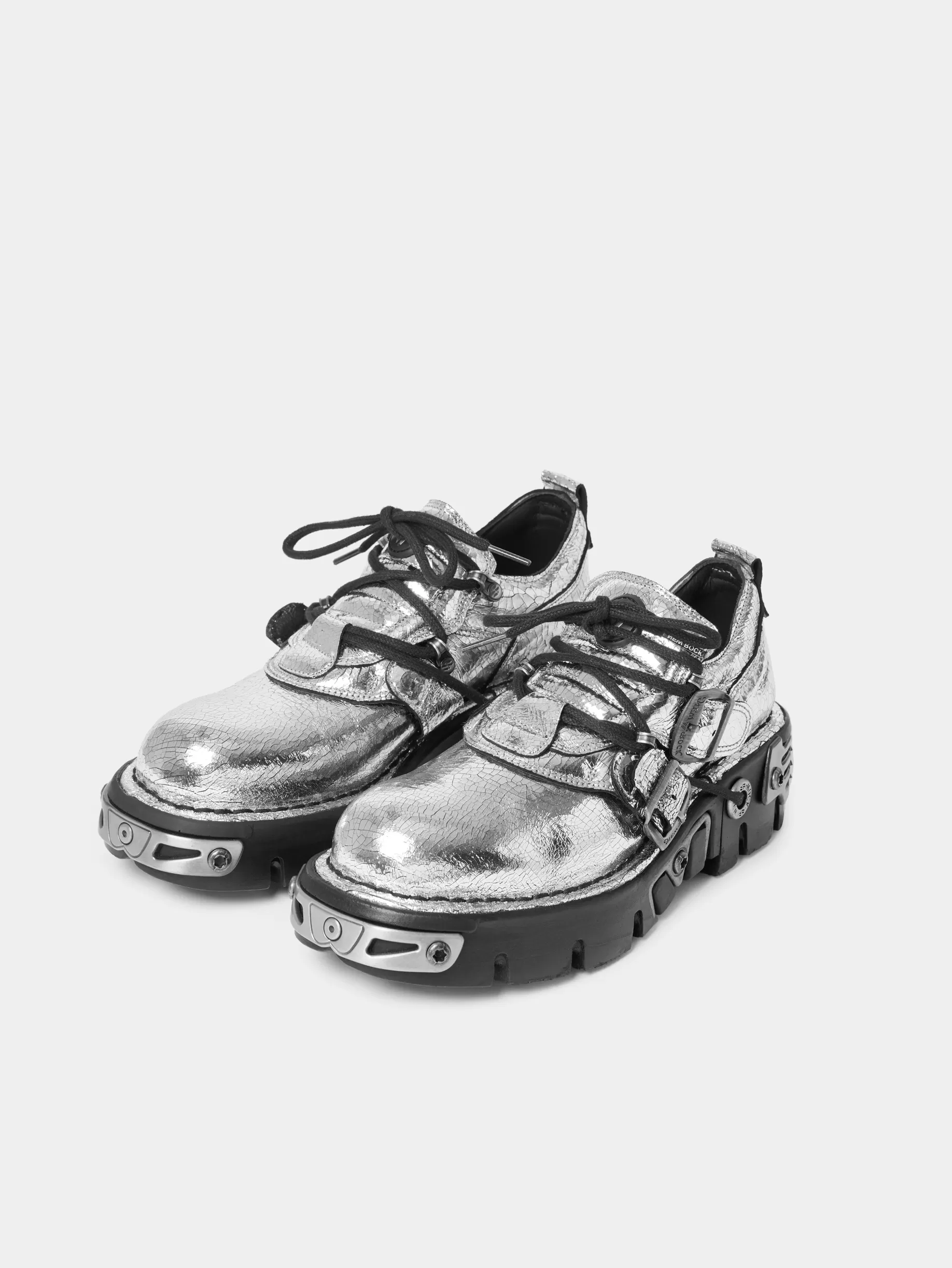 Rabanne x NEW ROCK SILVER SHOES