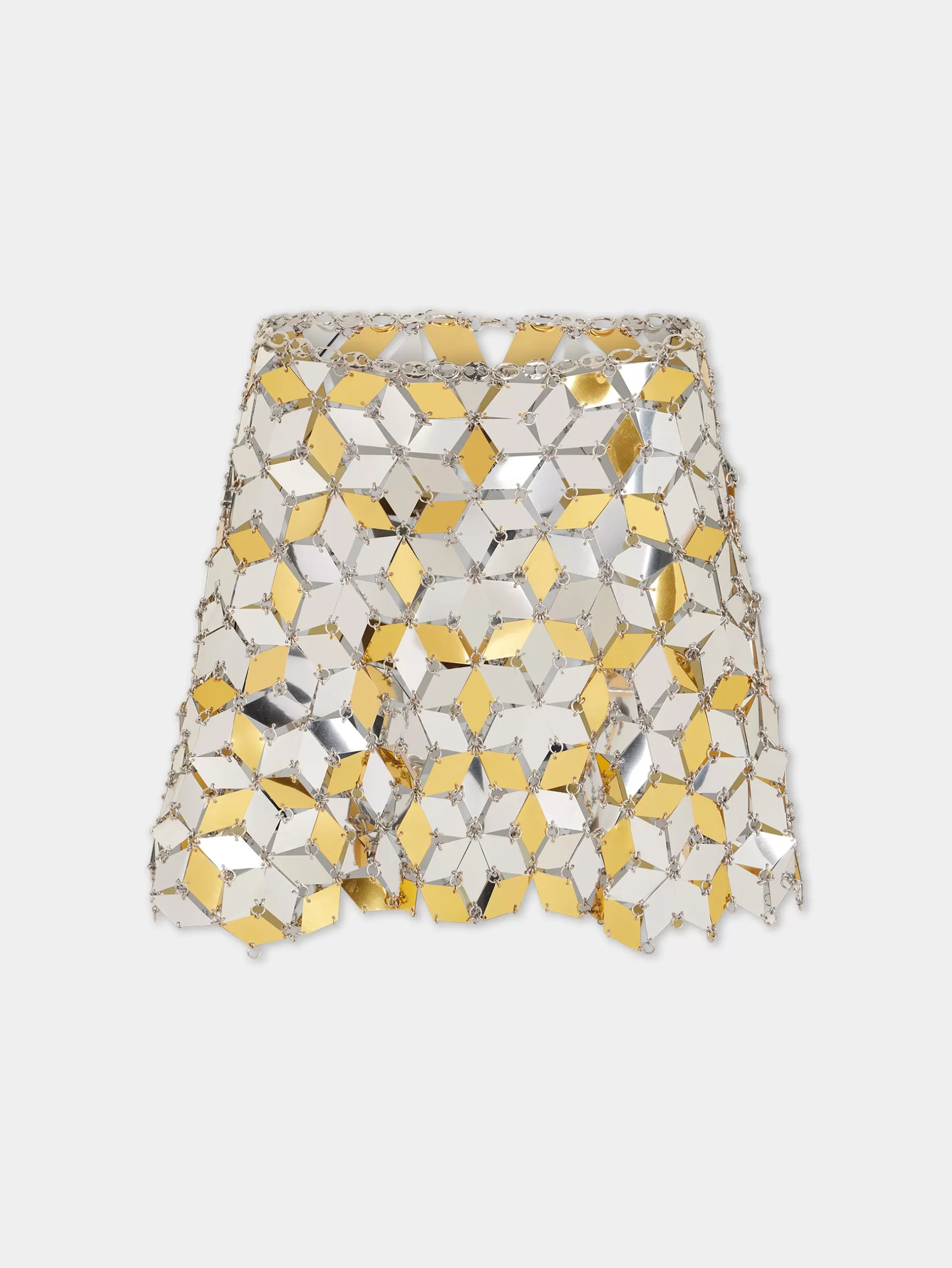 Rabanne Short sparkle discs rhombic skirt