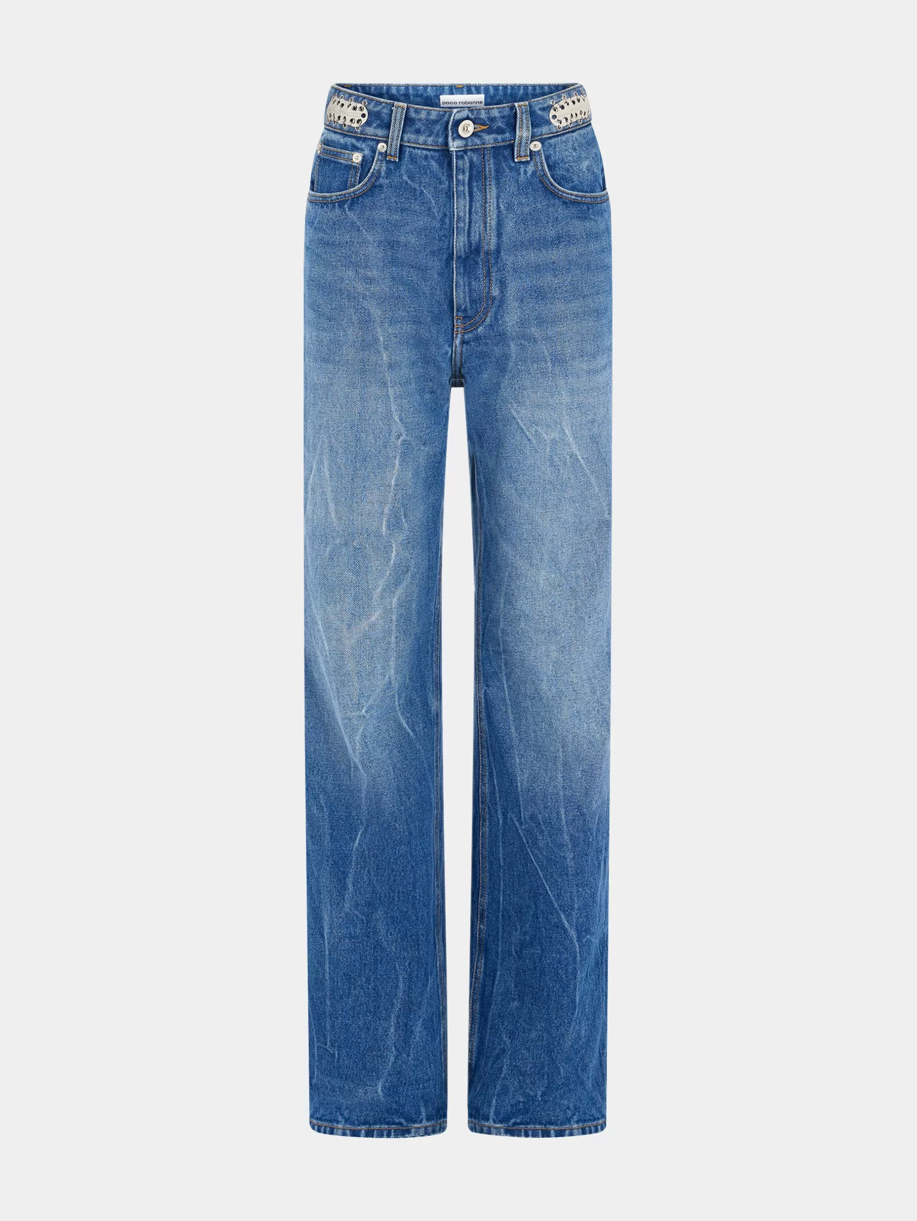 Rabanne Signature jeans with 1969 metal discs