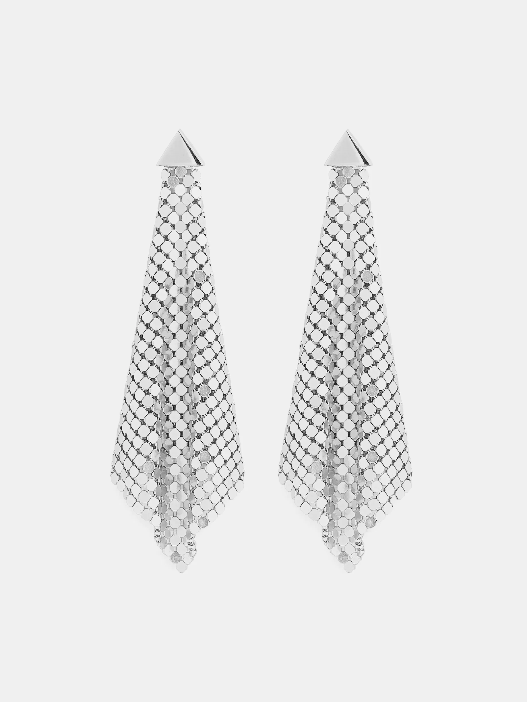 Rabanne Silver chainmail earrings