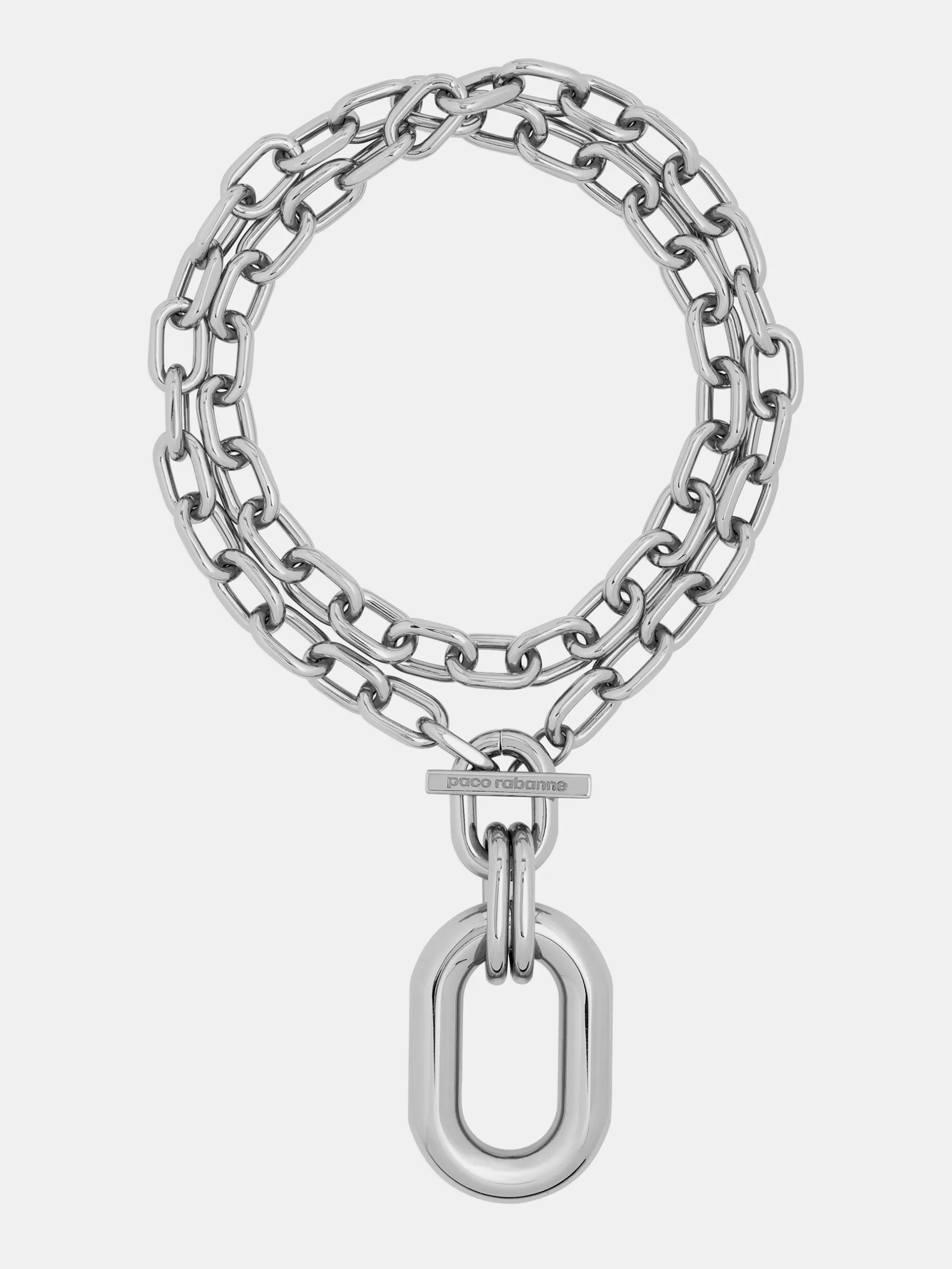 Rabanne Silver DOUBLE XL Link Necklace WITH Pendant