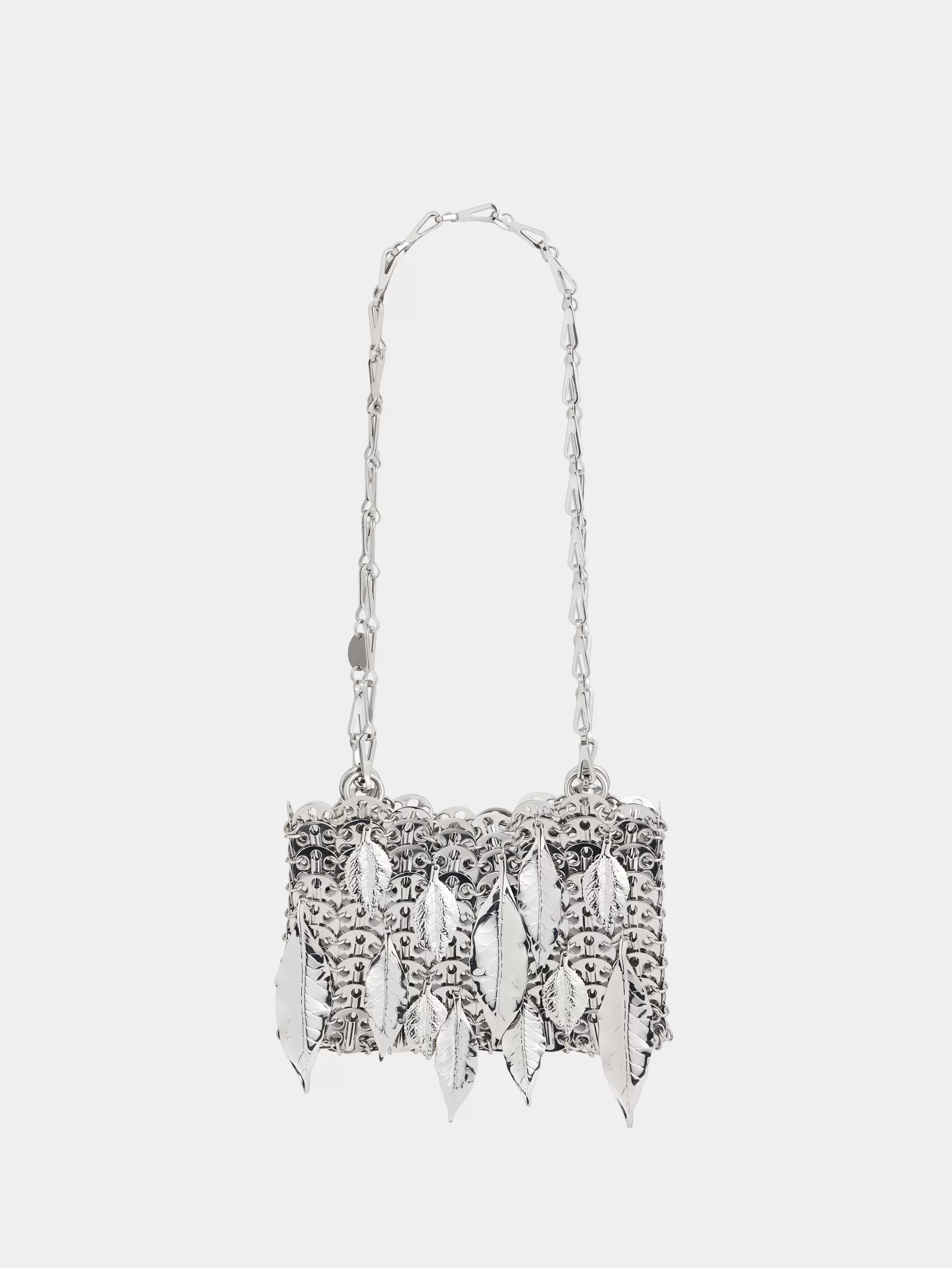 Rabanne 1969 SILVER NANO BAG METALLIC LEAVES