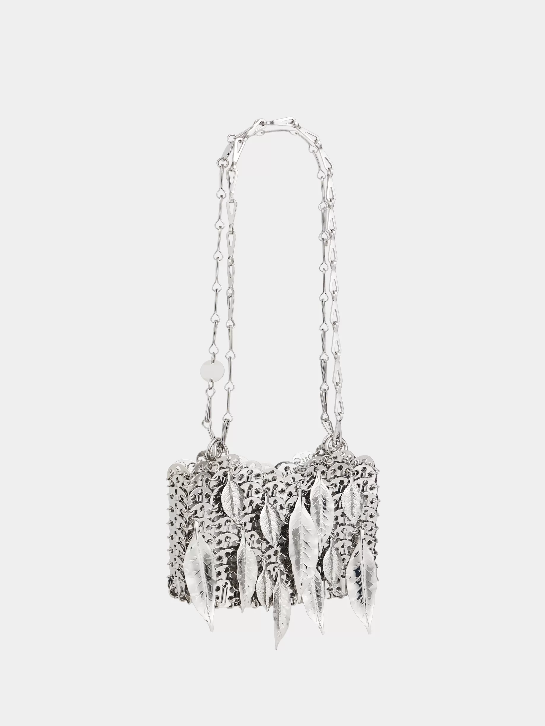 Rabanne 1969 SILVER NANO BAG METALLIC LEAVES