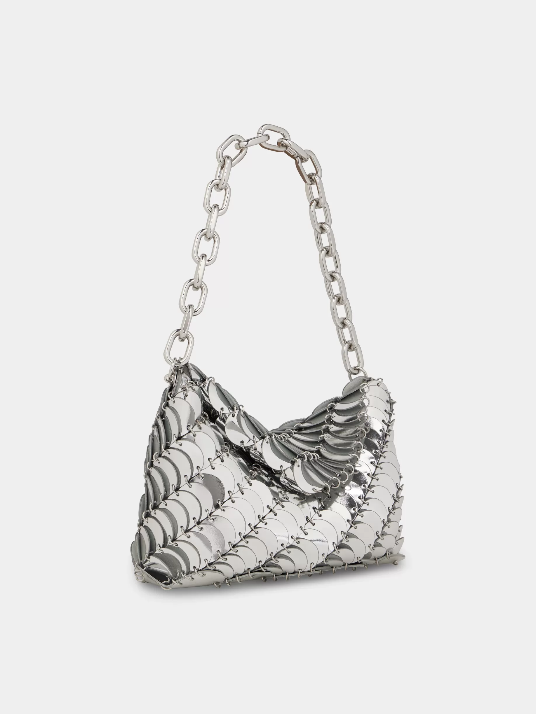 Rabanne Silver Paco clutch Bag