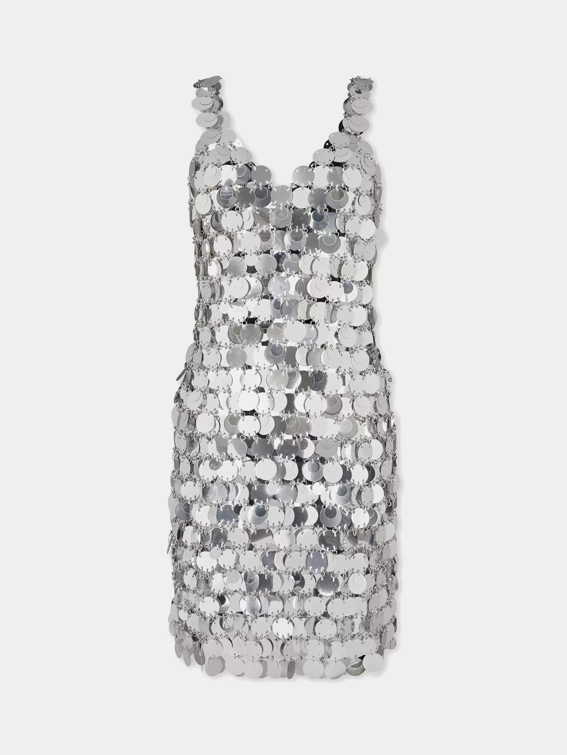 Rabanne Silver sparkle discs dress