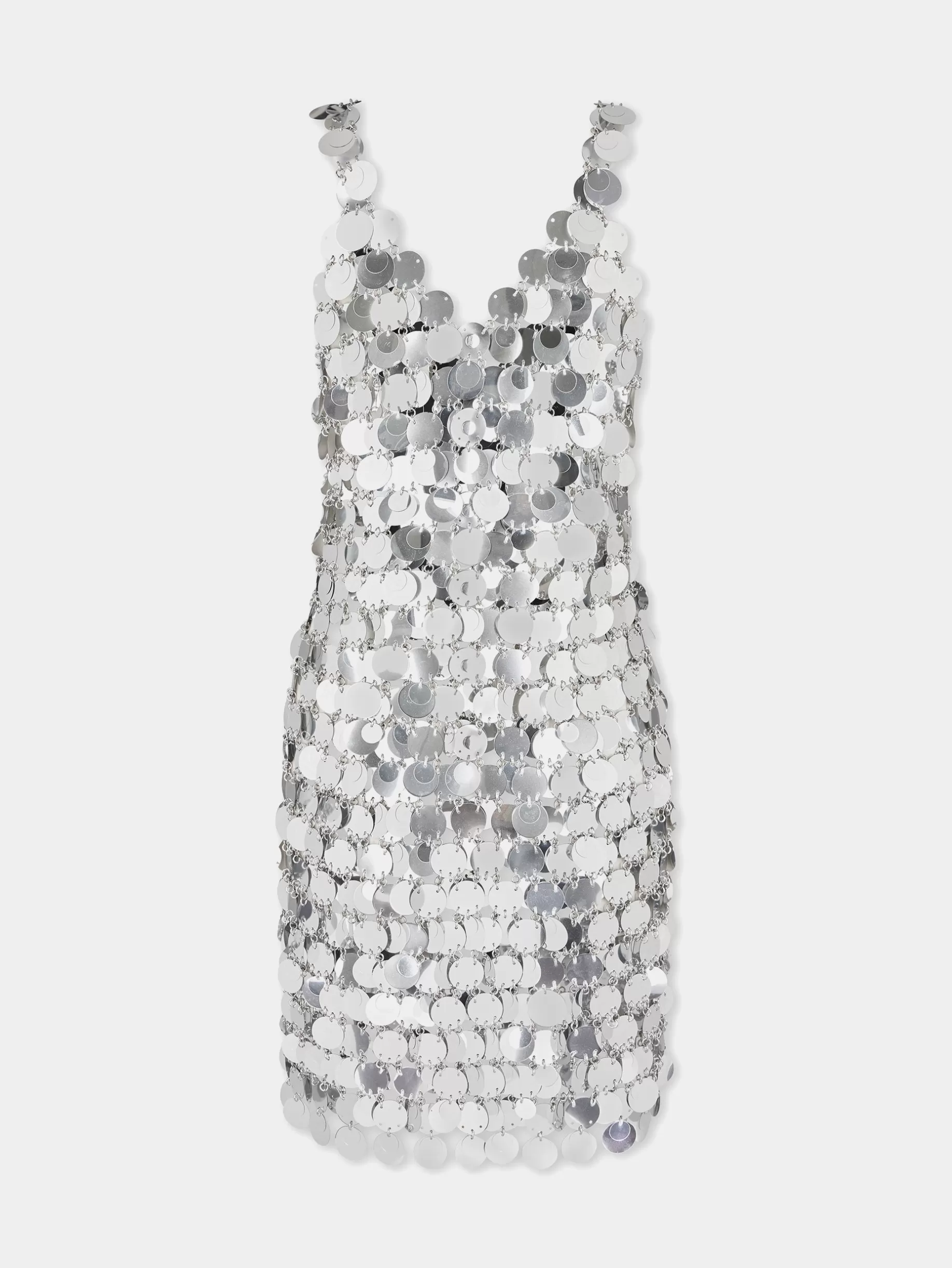 Rabanne Silver sparkle discs dress