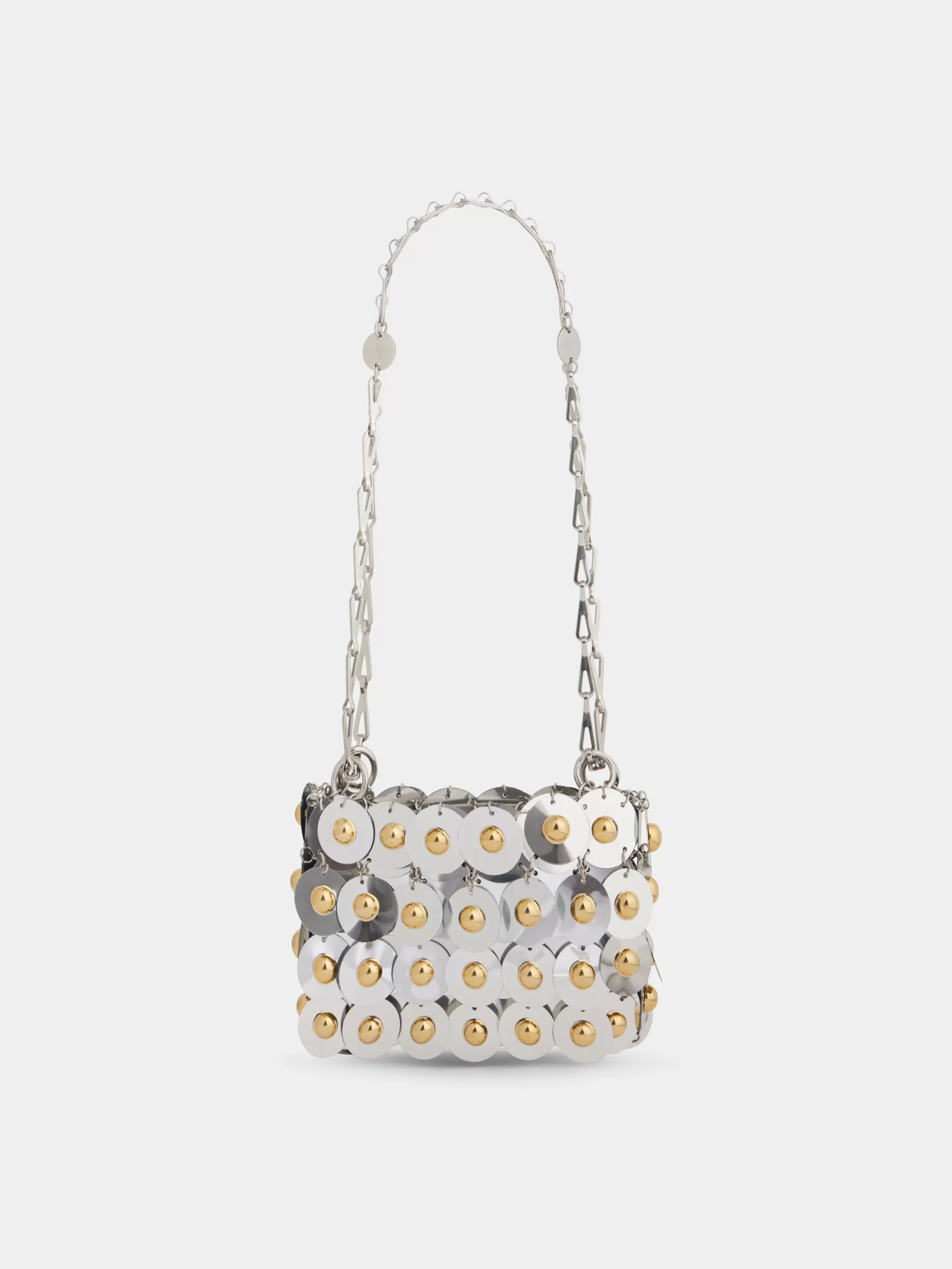 Rabanne SILVER SPARKLE NANO SPHERE BAG