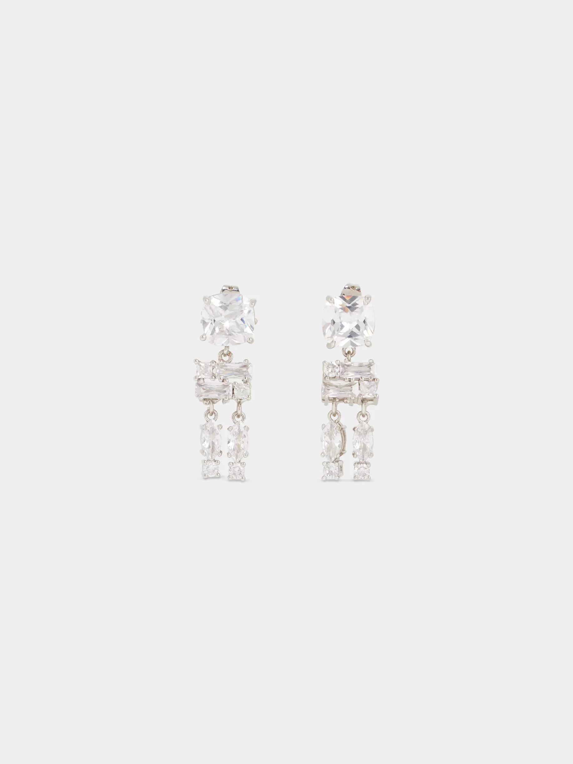 Rabanne SILVER STRASS EARRINGS