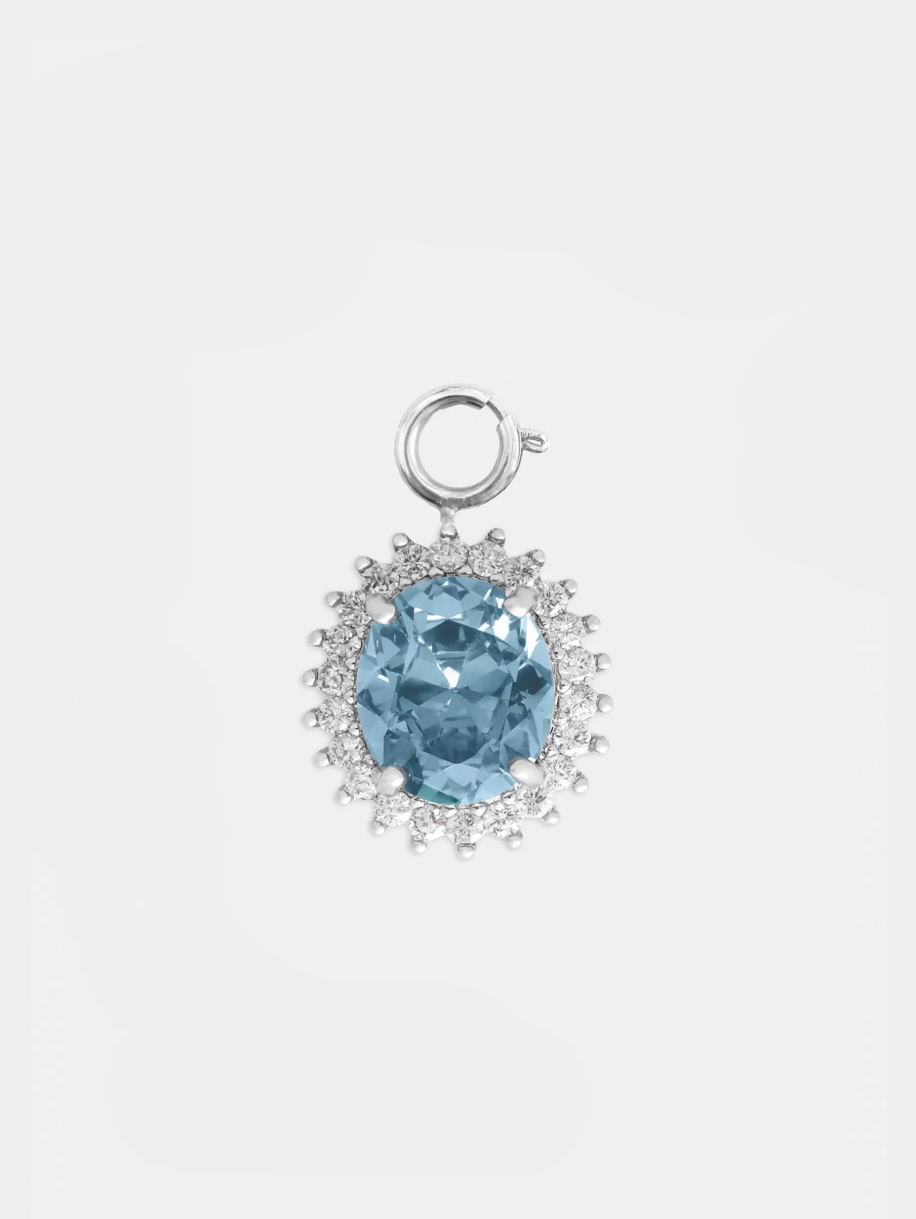 Rabanne Small Oval charm with aquamarine crystal