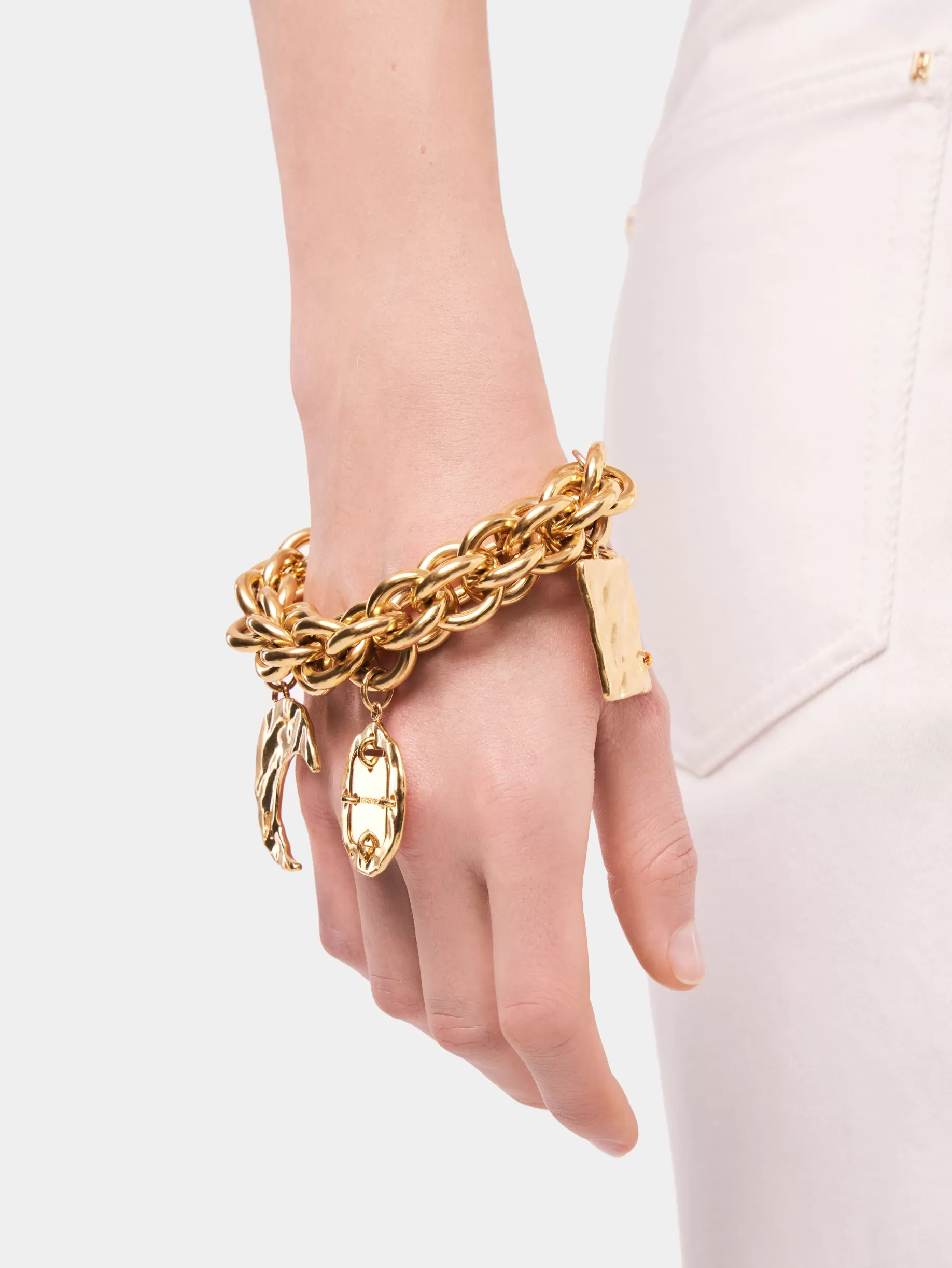 Rabanne Sun date bracelet with fantasy medals